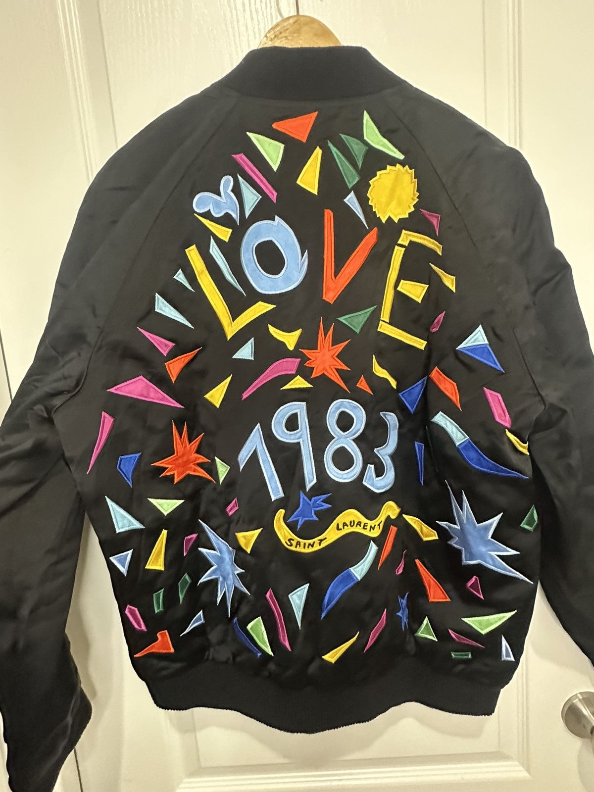 Saint Laurent Paris SAINT LAURENT TEDDY SATIN JACKET Size XXL / US 16-18 / IT 52-54 - 7 Thumbnail