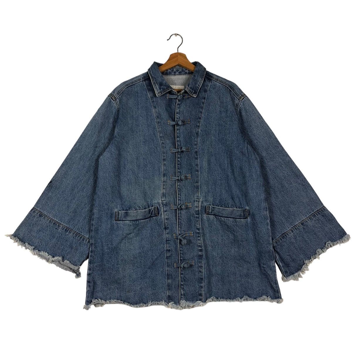 Japanese Brand 🔥Distressed Denim Jacket Jouetie Tokyo Inspire Issey Miyake Size US M / EU 48-50 / 2 - 1 Thumbnail