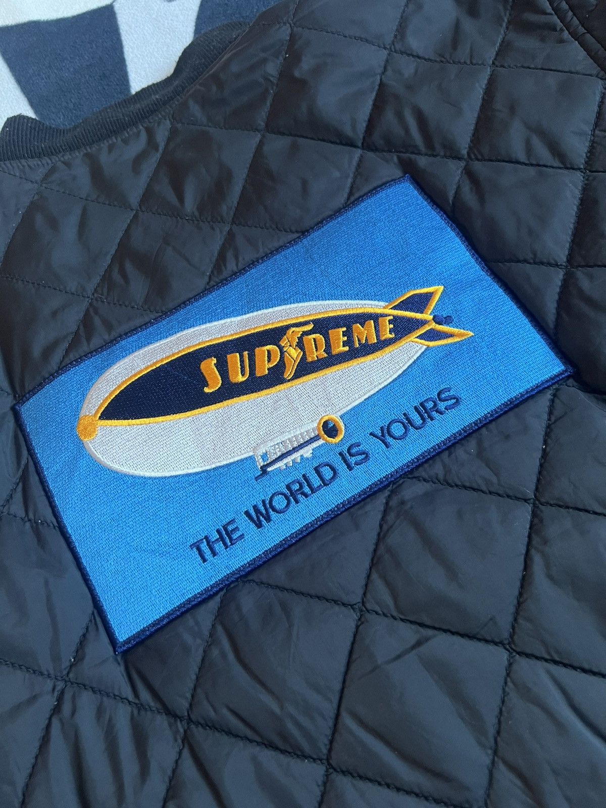 Supreme Supreme Quilted Denim Pilot Jacket Washed Blue