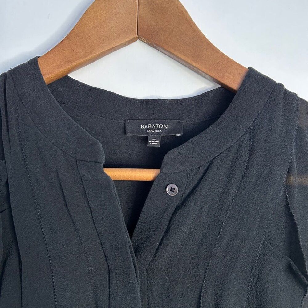 Aritzia Babaton 100% Silk Sleeveless Benedict Dress in Black Size X Size XS / US 0-2 / IT 36-38 - 4 Thumbnail