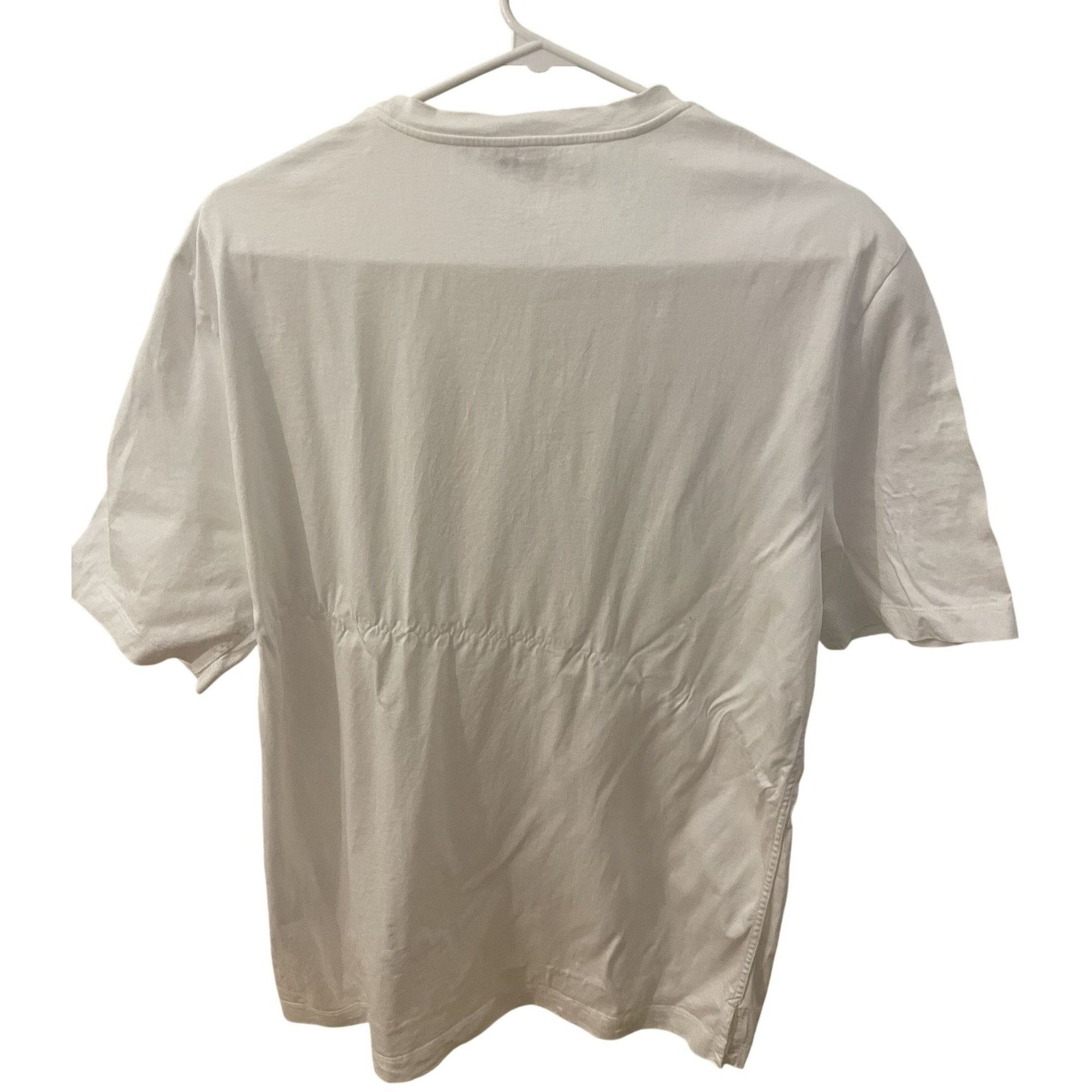 Hermes Hermes Mens White T-Shirt With Abstract Black Embroidery Sho Size US M / EU 48-50 / 2 - 3 Thumbnail
