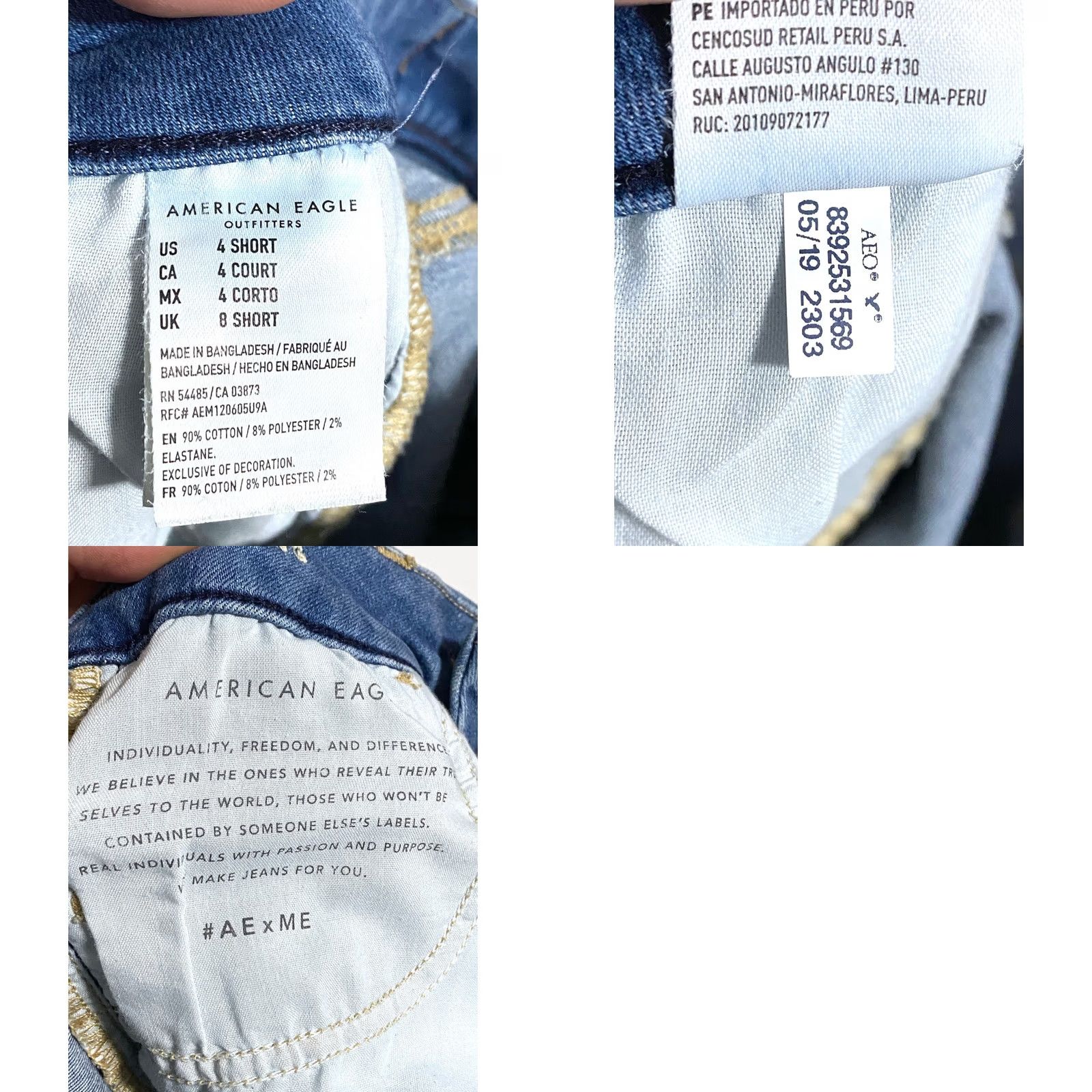 American Eagle Outfitters VINTAGE American Eagle Curvy Highest Rise Legging Jeans Womens 4S Stretch Distressed Y2K Grunge Punk Rock Jeans Womens XS? Size 27" / US 4 / IT 40 - 8 Thumbnail