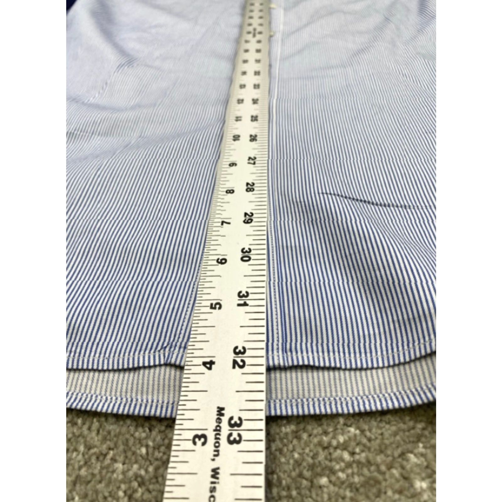 Vince Camuto Vince Camuto Shirt Men's 15.5 Blue Striped Long Sleeve Button Up Slim Fit Dress Shirt Mens 15.5 Blue Striped Vince Camuto Shirt Size US L / EU 52-54 / 3 - 7 Thumbnail