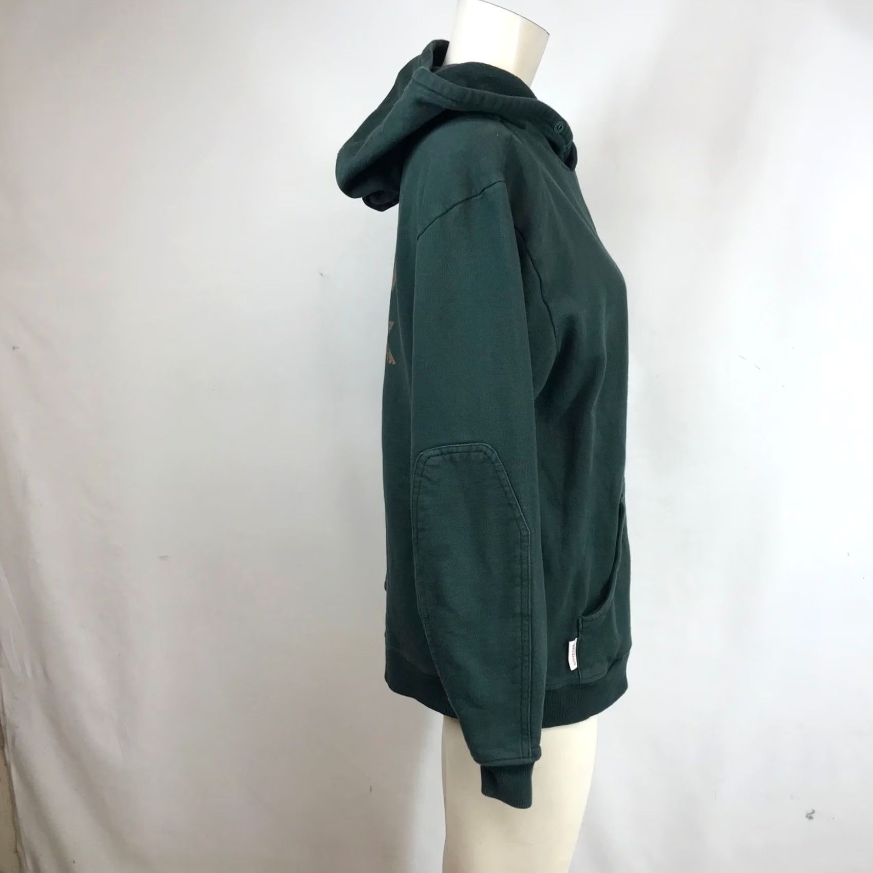 Vintage Dovetail Workwear Hoodie Womens S Green Tough As The Work Snap Neck Pullover Hooded Sweatshirt Size S / US 4 / IT 40 - 4 Thumbnail
