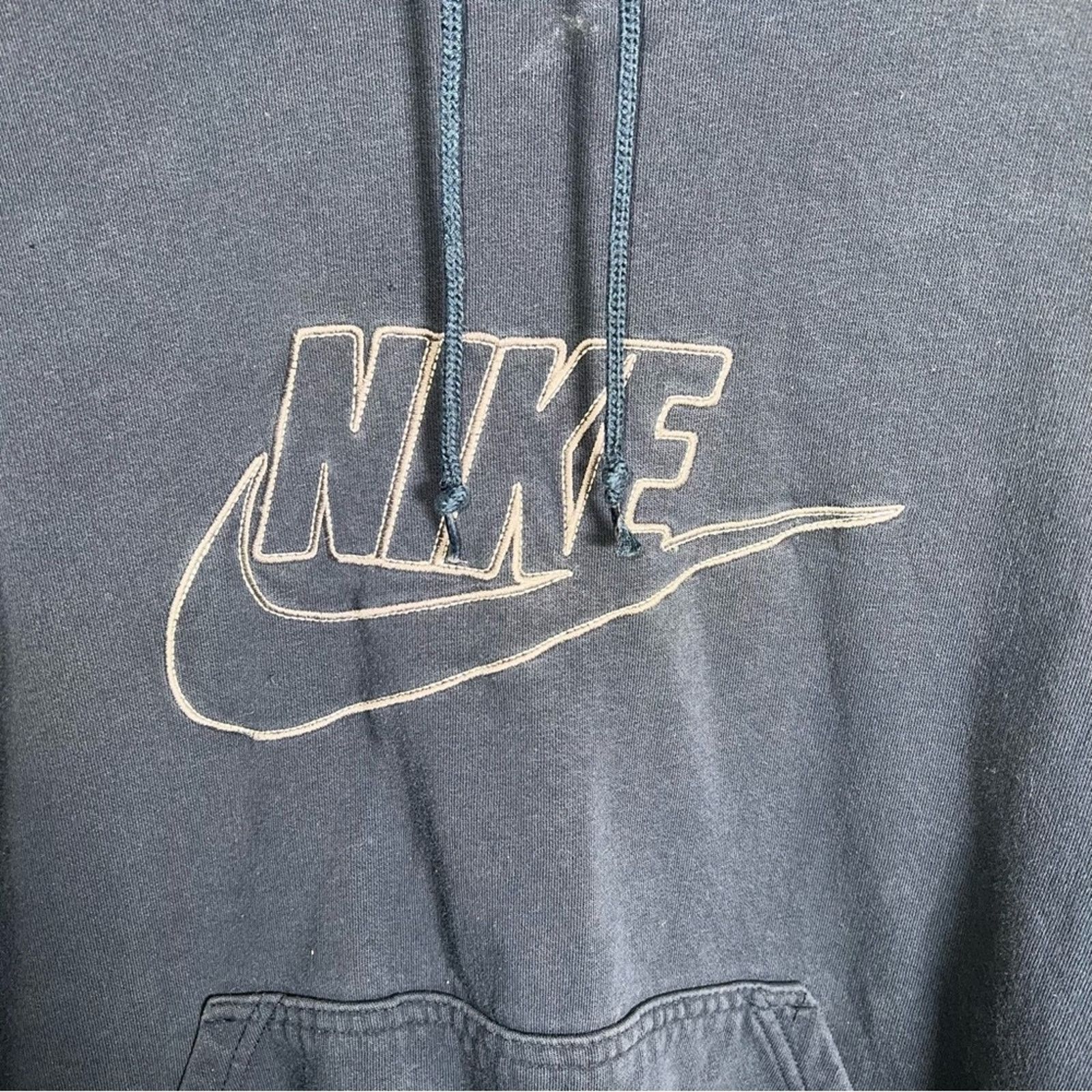 Nike VNTG NIKE 90s gray tag embroider detail drawstring hoodie L Size US L / EU 52-54 / 3 - 4 Thumbnail