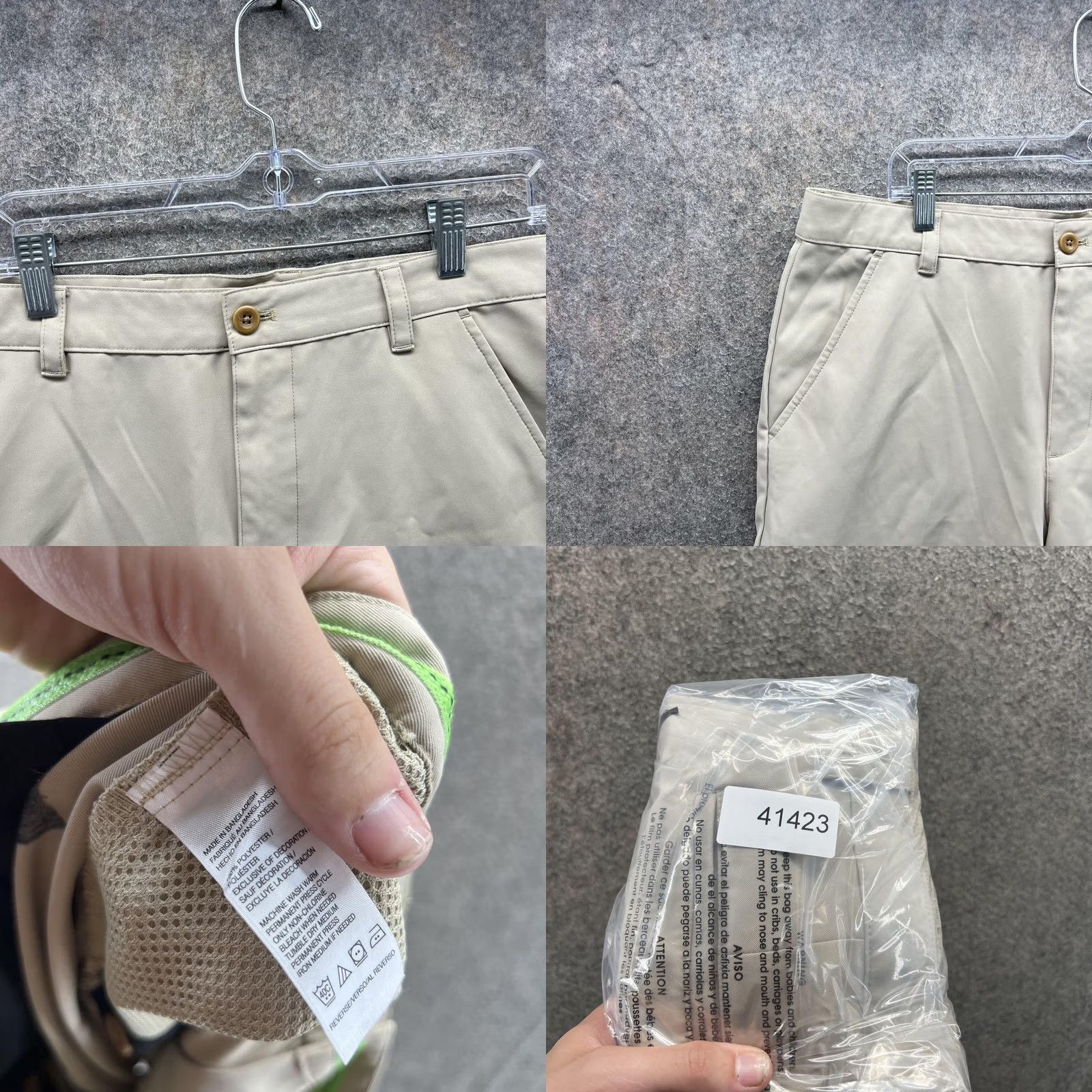 Izod IZOD Golf Shorts Mens 32 Beige Twill Chino Performance 10 Inseam Casual Mens Size US 32 / EU 48 - 8 Thumbnail