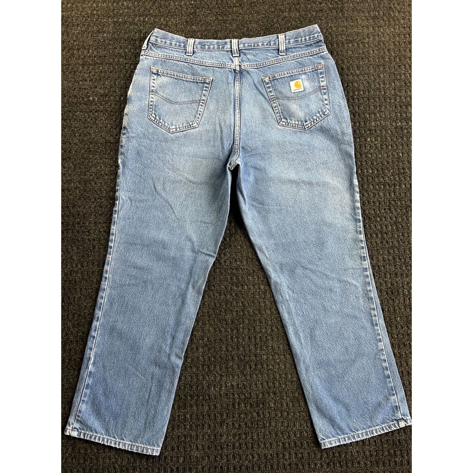 Carhartt VINTAGE Carhartt Jeans Relaxed Fit 38 x 30 Denim Blue 90s Grunge Logo City Skater USA Mens Jeans Size US 38 / EU 54 - 2 Thumbnail