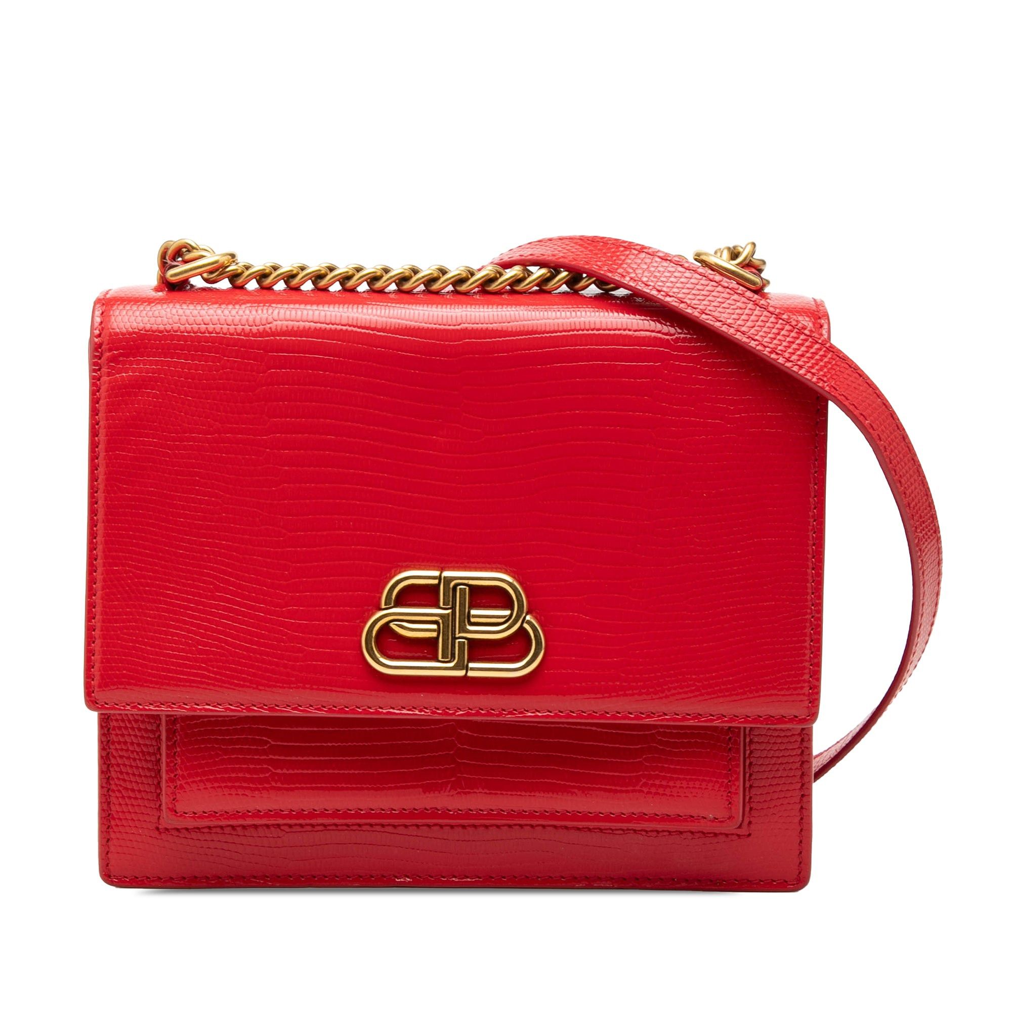 Balenciaga Embossed Patent Sharp S Chain Shoulder Bag Size ONE SIZE - 1 Thumbnail