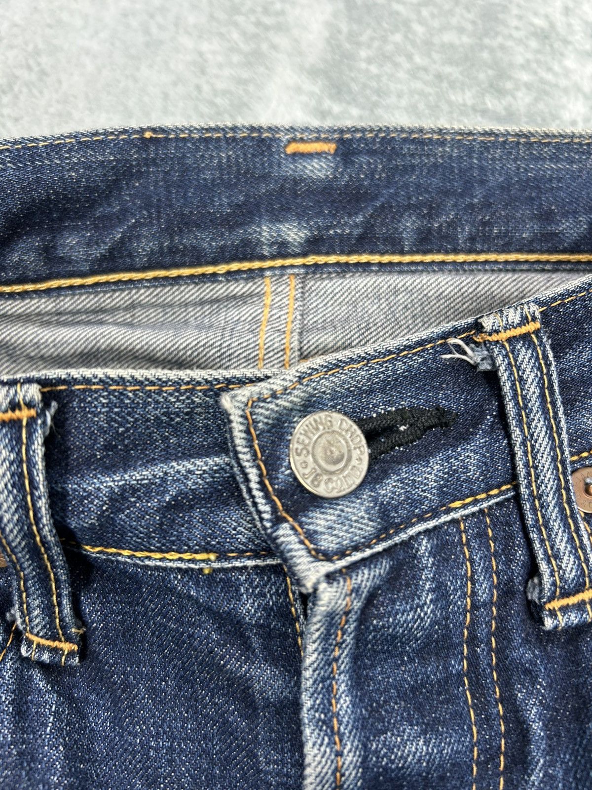 Sugar Cane Vintage Sewing Chop Denim Jeans Size US 28 / EU 44 - 6 Thumbnail