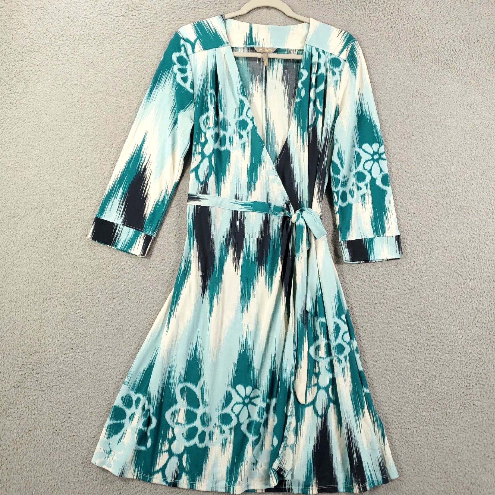 Old Navy VINTAGE Womens Wrap Dress Size L Floral Bohemian Modern Size L / US 10 / IT 46 - 7 Thumbnail