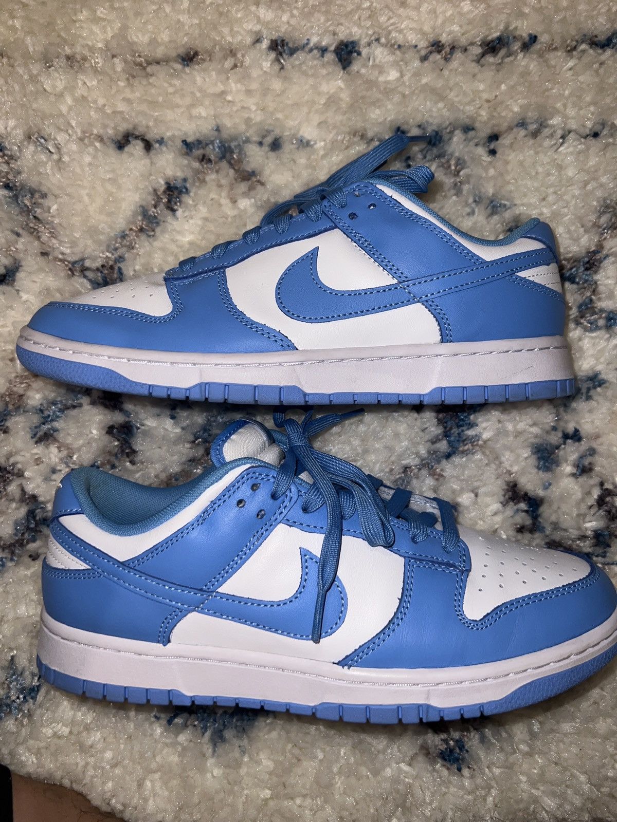 image of Nike 2021 Unc Dunk Low Shoes in Blue, Men's (Size 9)