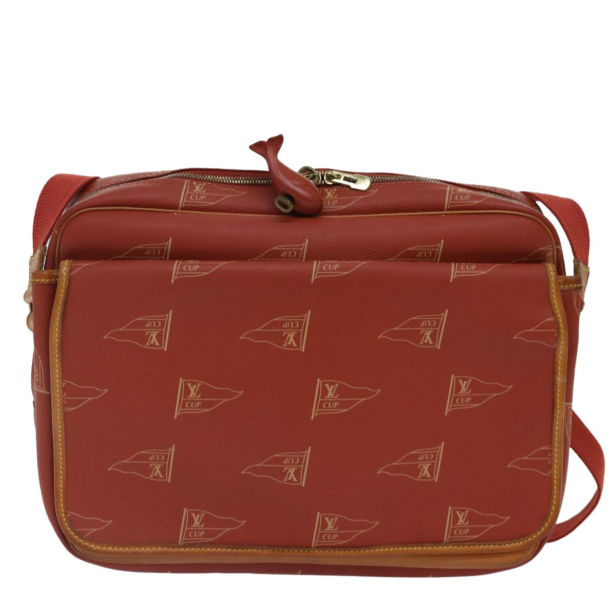 Louis Vuitton America's Cup Red Canvas Shoulder Bag (Pre-Owned) Size ONE SIZE - 1 Thumbnail