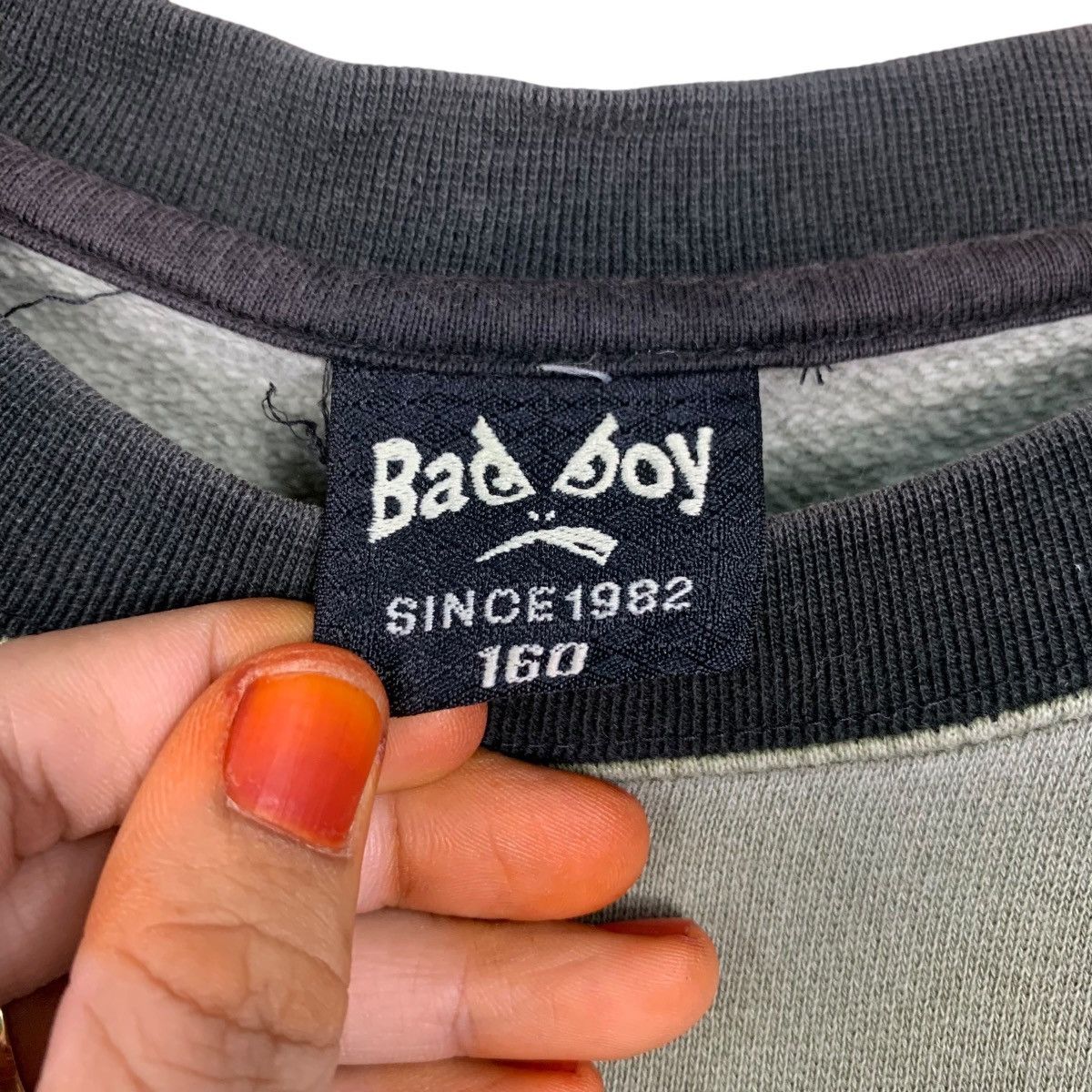 Japanese Brand BAD BOY LA Big Logo Camo Sleeve Sweater #3601-C165 Size US M / EU 48-50 / 2 - 11 Thumbnail