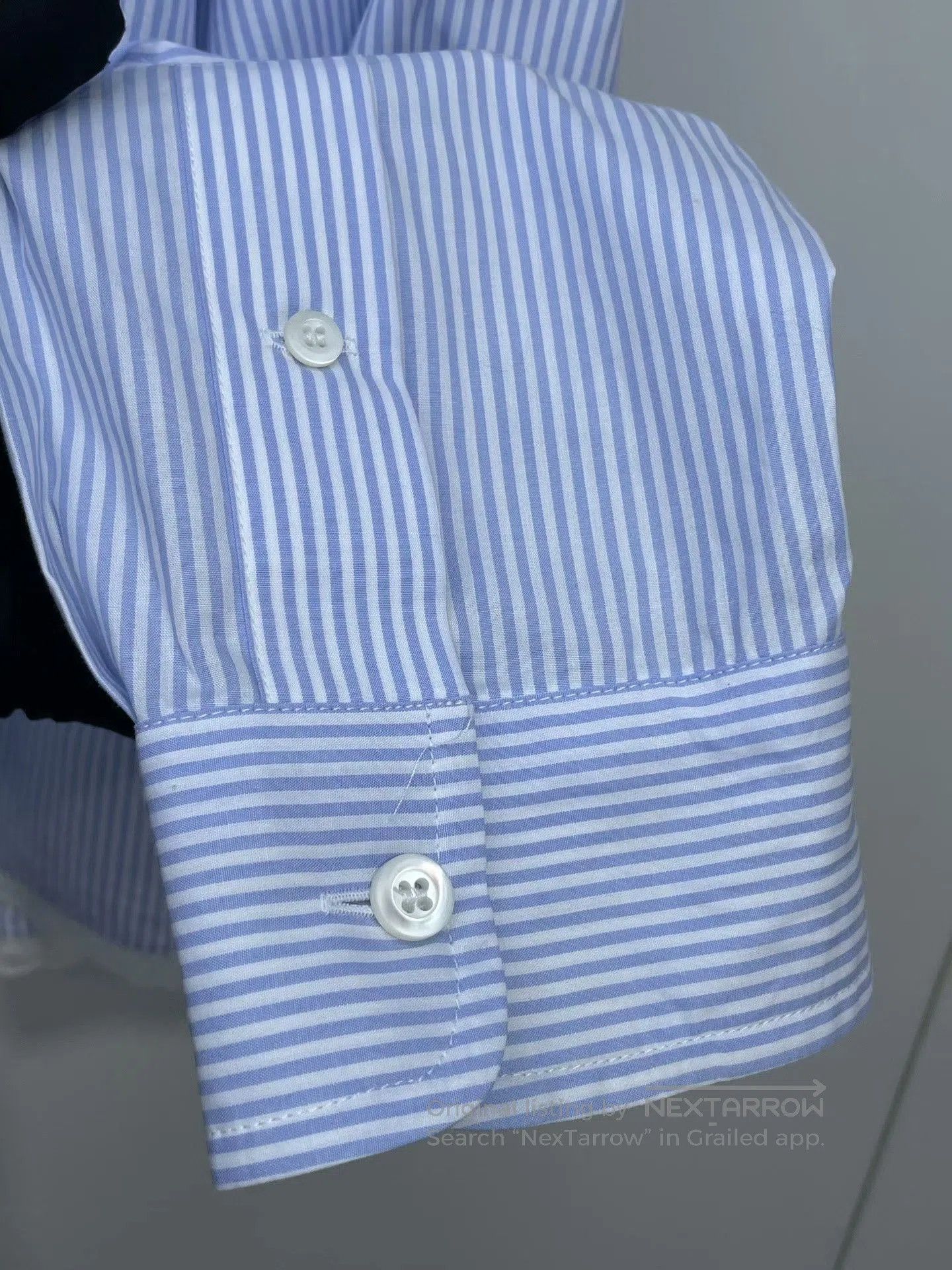 Miu Miu Miu Miu Lace Panel Vertical Stripe Shirt. Size S / US 4 / IT 40 - 5 Thumbnail