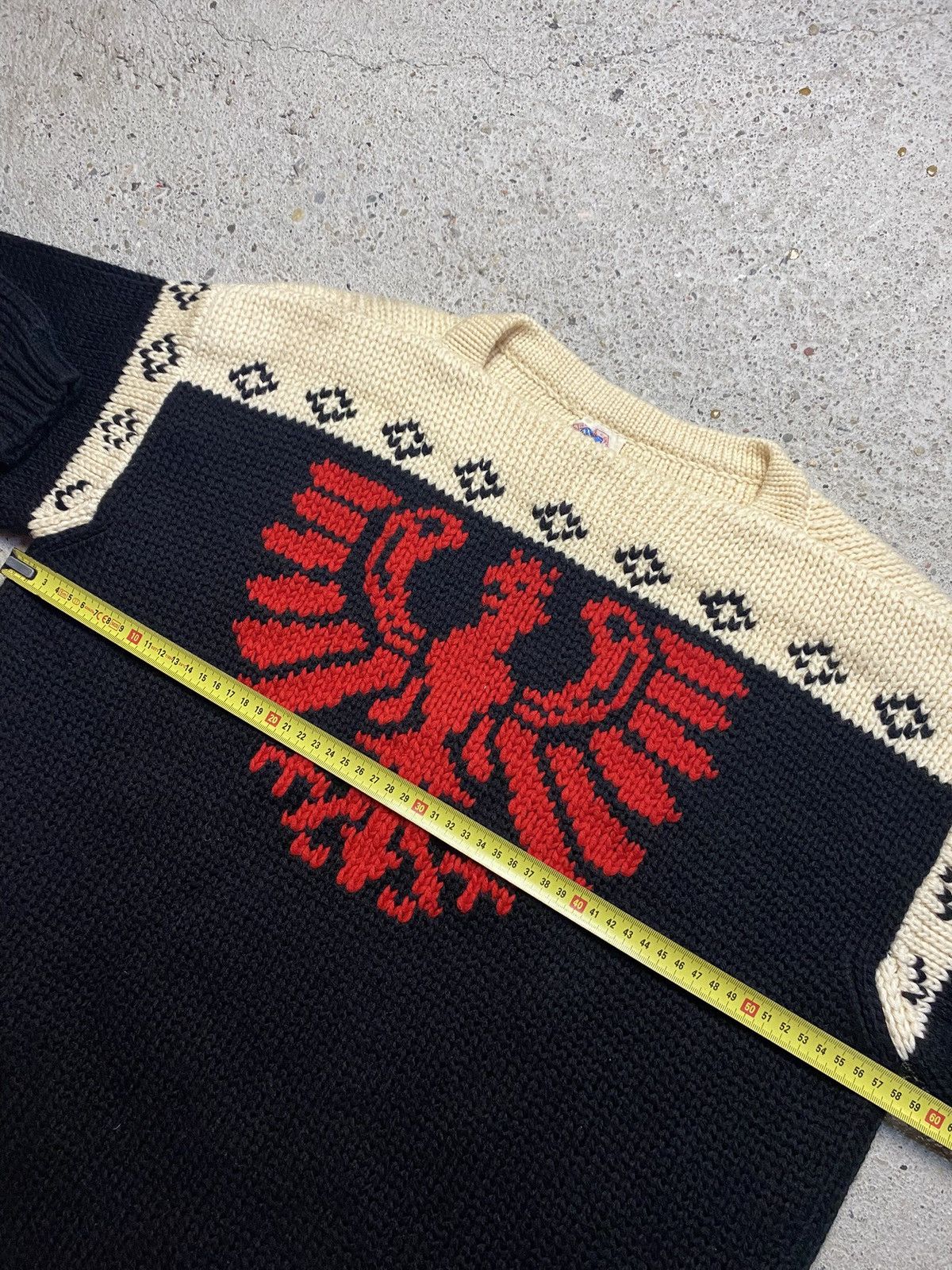 Folk Knitwear sweater folk made in austria eagle handmade wool Size US M / EU 48-50 / 2 - 13 Thumbnail