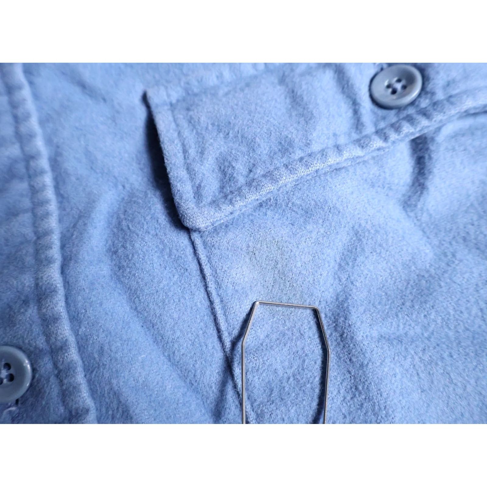 Vintage VINTAGE L.L. Bean Chamois Cloth Shirt Mens 17.5 Tall / XLT Blue Workwear VTG Button-Up Flannel Shirt Size US XL / EU 56 / 4 - 4 Thumbnail