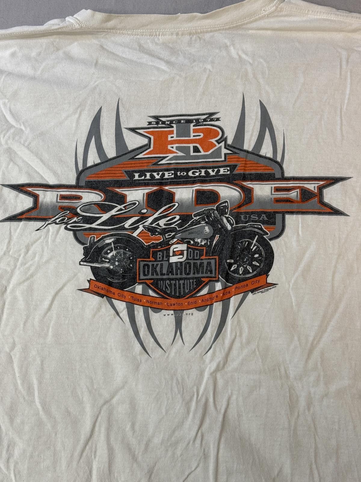 Gildan Y2K Biker Tribal T-shirt OBI Oklahoma Ride for Life XXXL Size US XXL / EU 58 / 5 - 5 Thumbnail