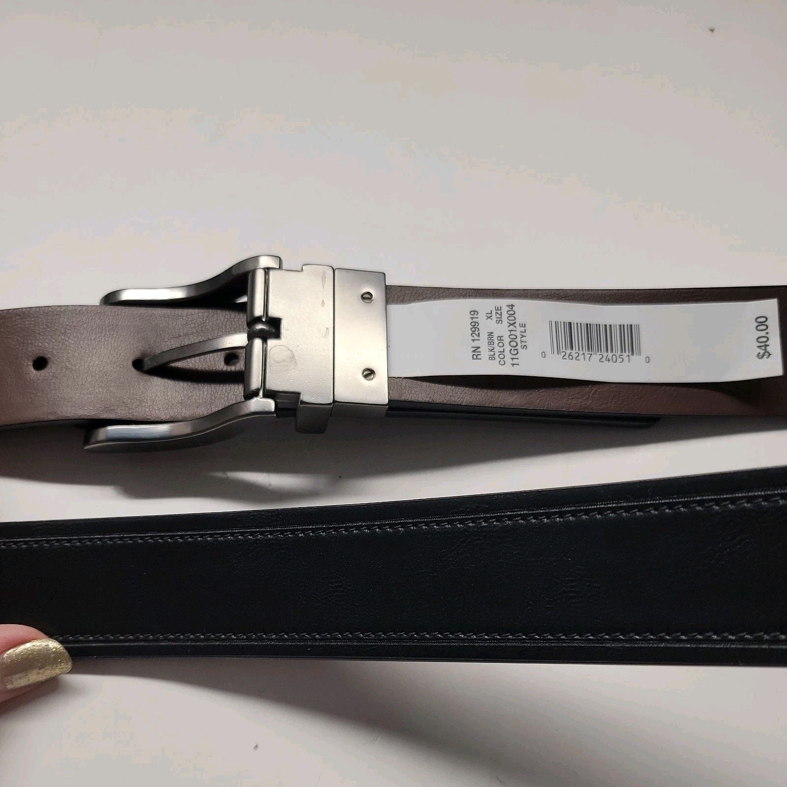 Guess Guess Men's Leather Reversible Belt Black Tan XL 42-44" Size 42 - 10 Thumbnail