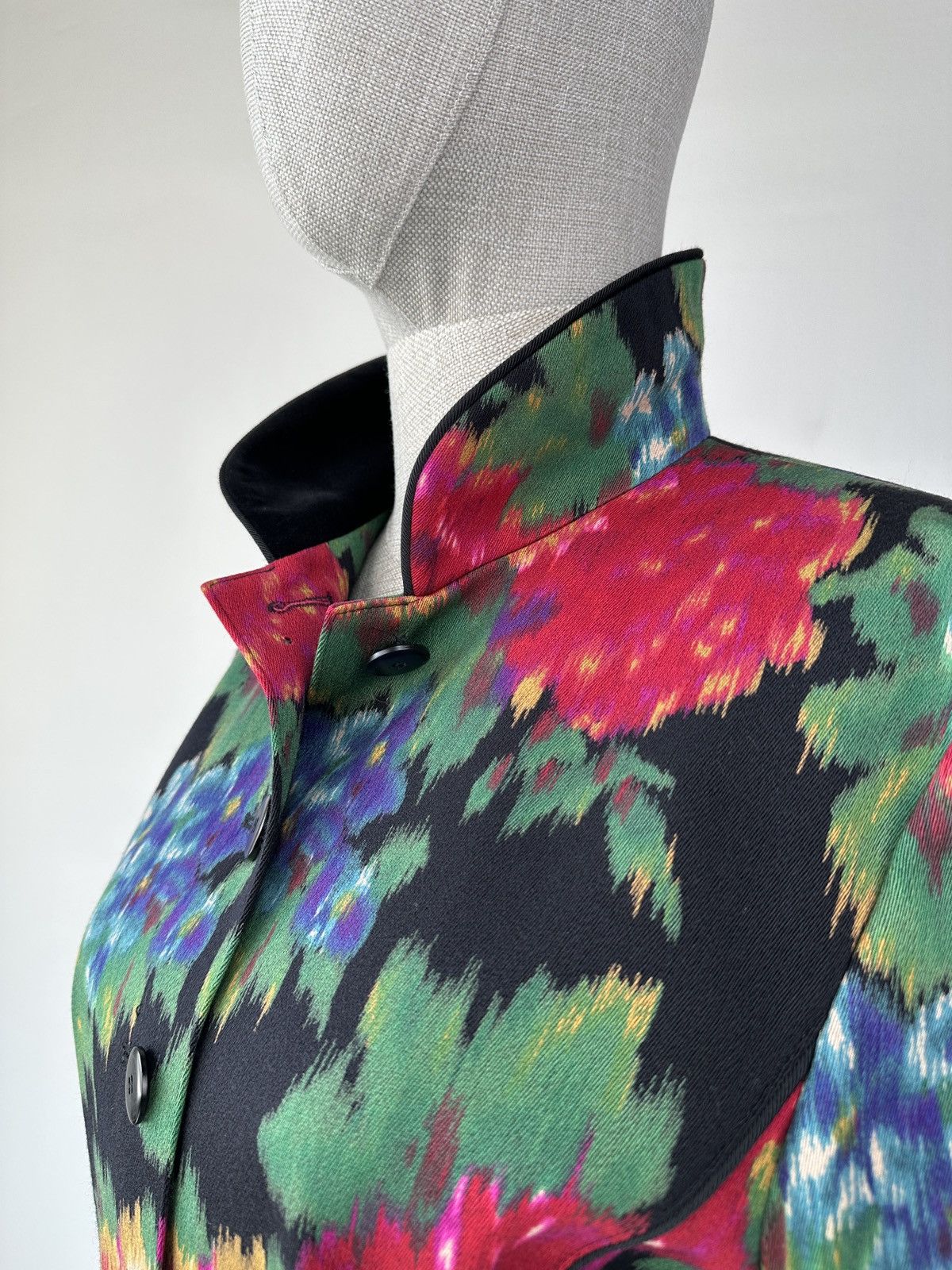 Escada Vintage ESCADA Margaretha Ley Floral Wool Blazer Jacket Size XS / US 0-2 / IT 36-38 - 13 Thumbnail