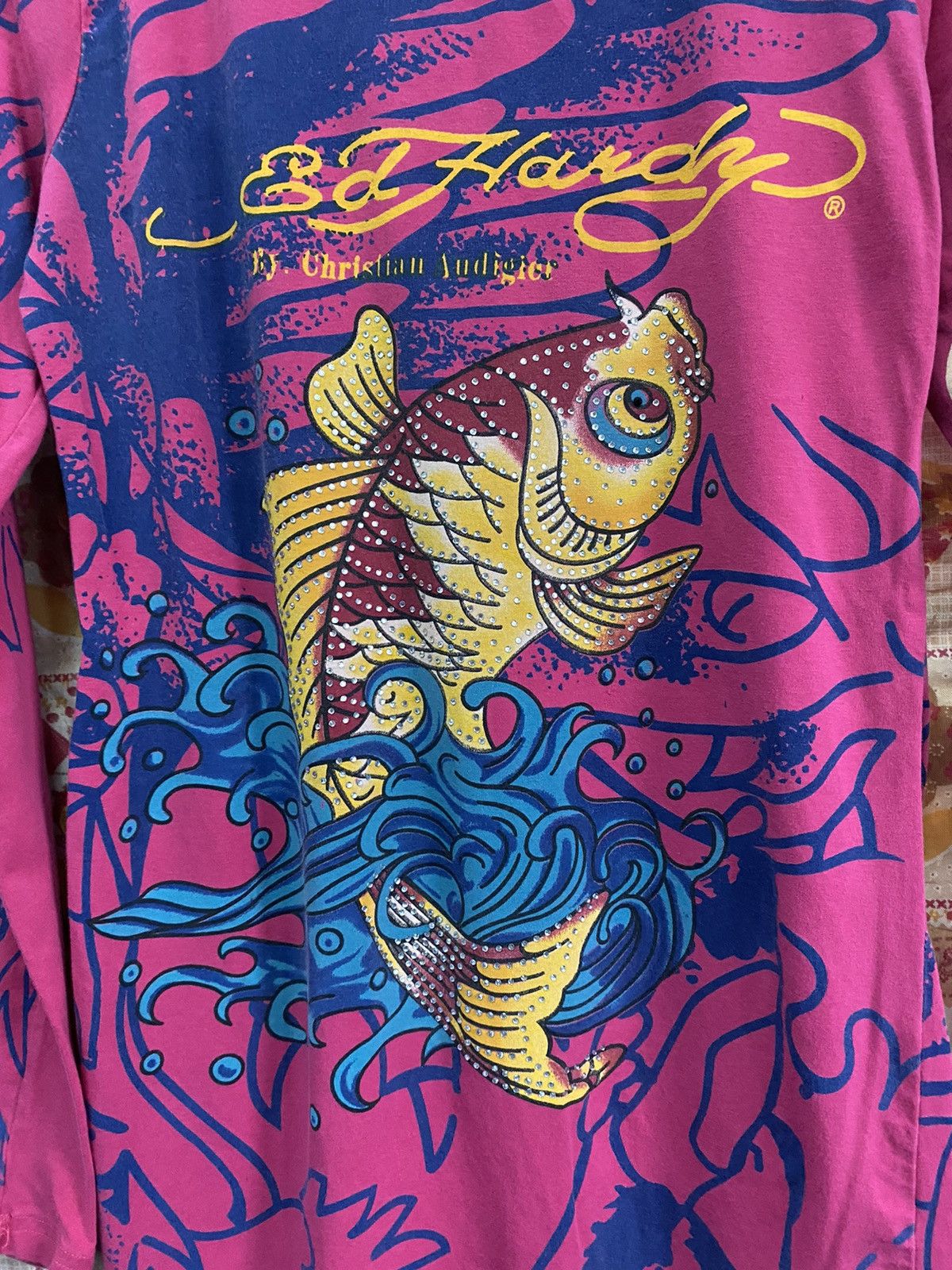 Christian Audigier Swarovski Fish x Skulls Ed Hardy by Christian Audigier Size XL / US 12-14 / IT 48-50 - 6 Thumbnail