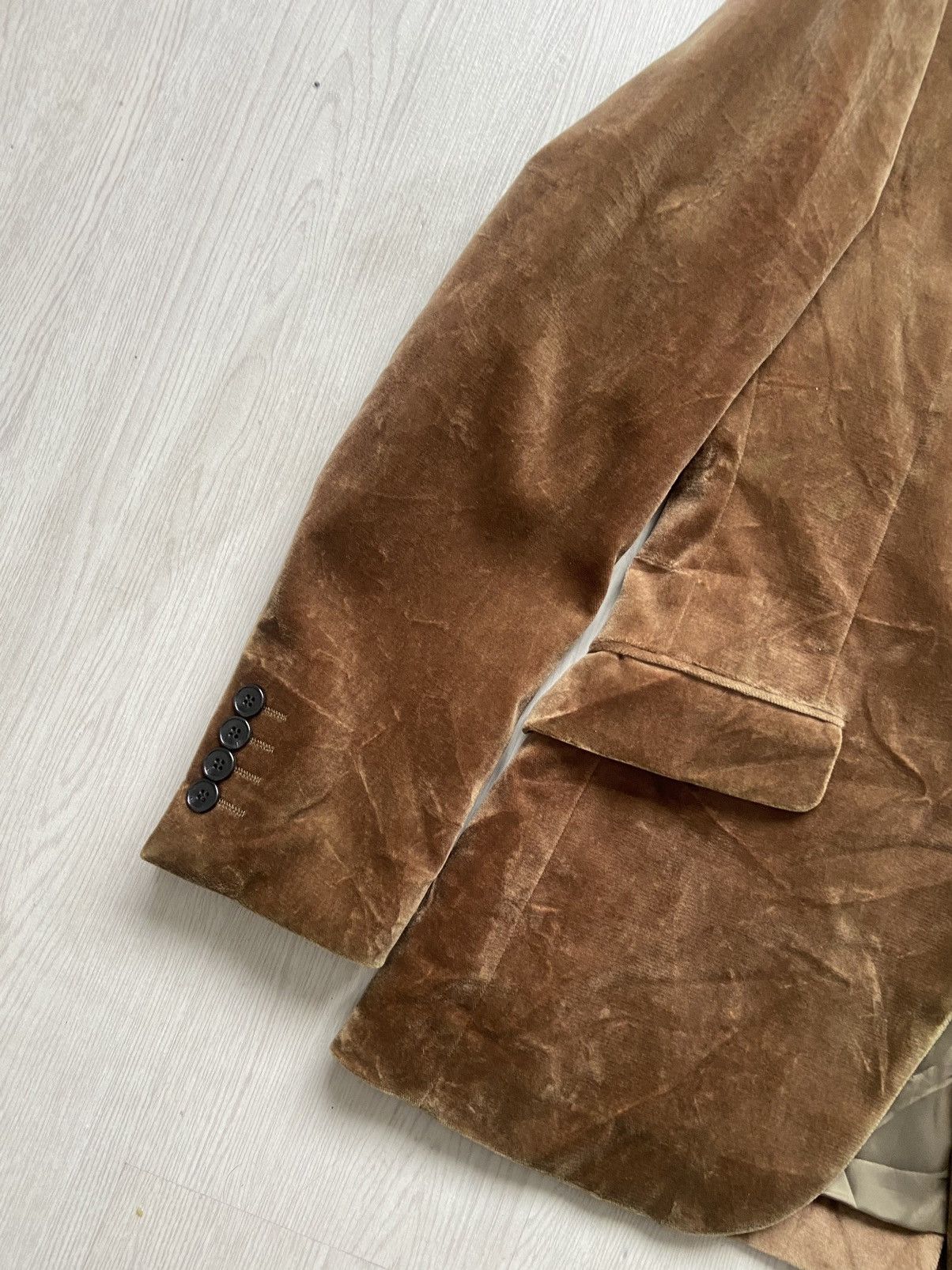 Yohji Yamamoto All Against Risk By Yohji Yamamoto Velvet Moleskin Blazer Size 40S - 3 Thumbnail