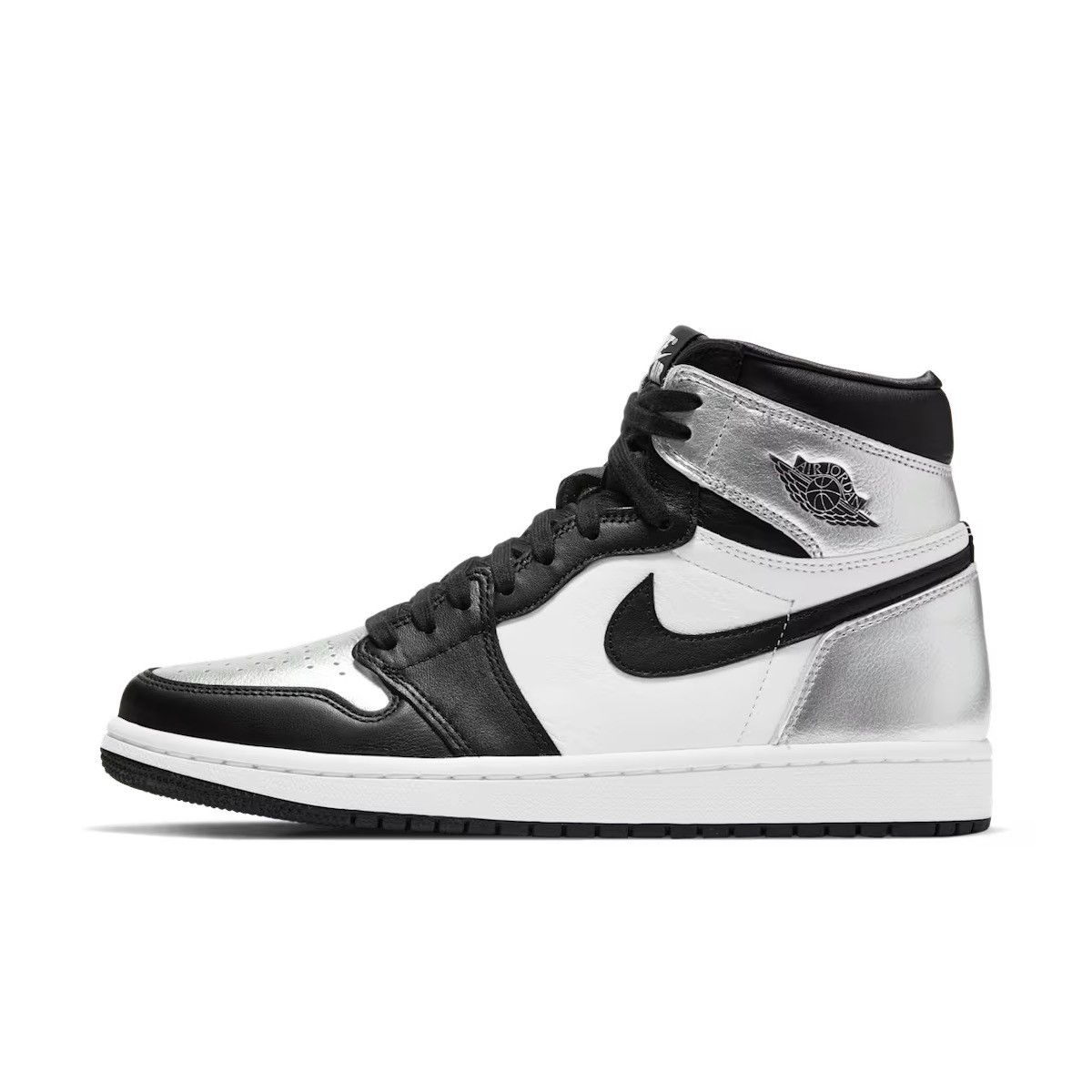 Nike Air Jordan 1 Retro High Silver Toe Womens Size 12.5
