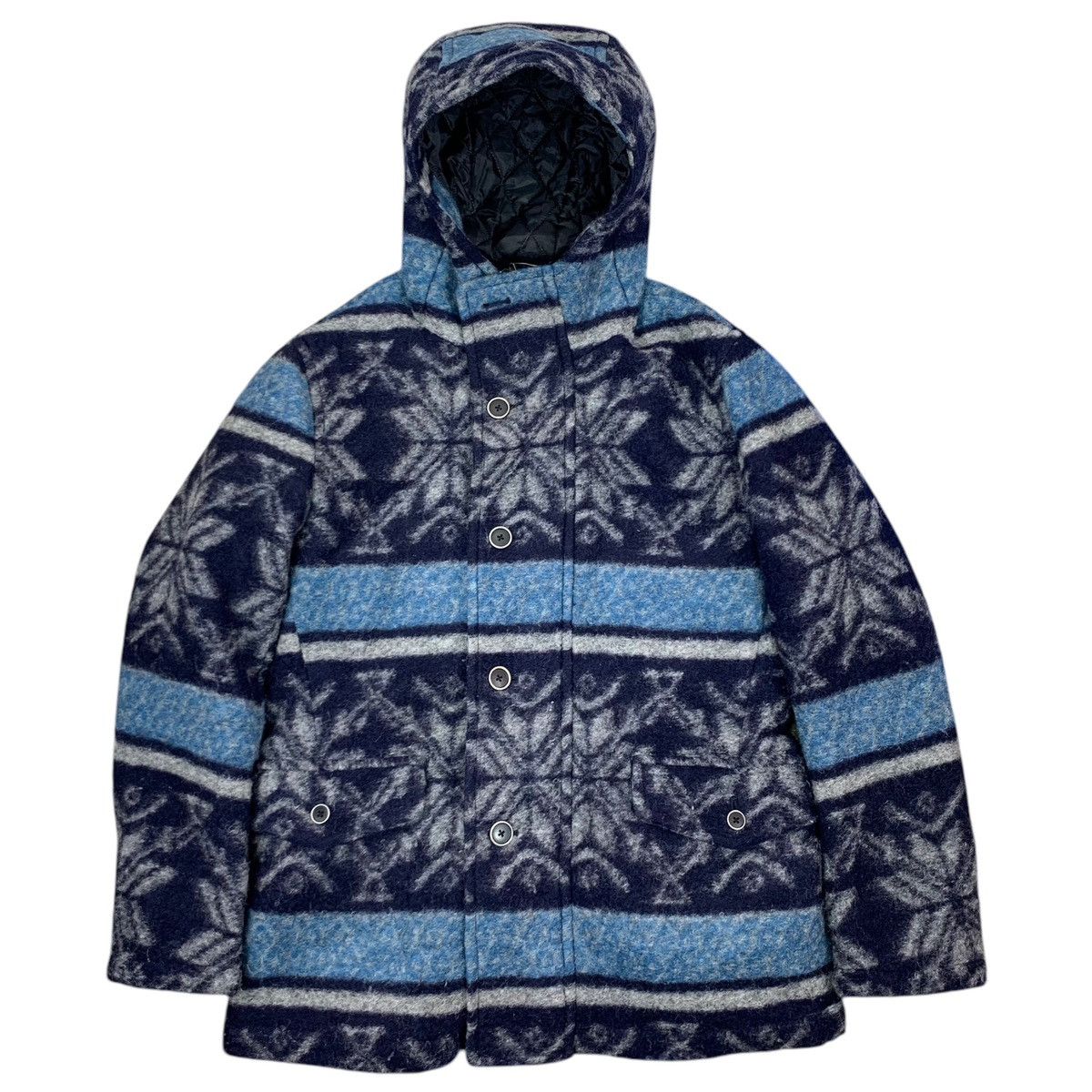 Beams Plus × Japanese Brand VINTAGE BEAM LIGHT NATIVE WOOL HOODIE COAT Size US L / EU 52-54 / 3 - 1 Thumbnail