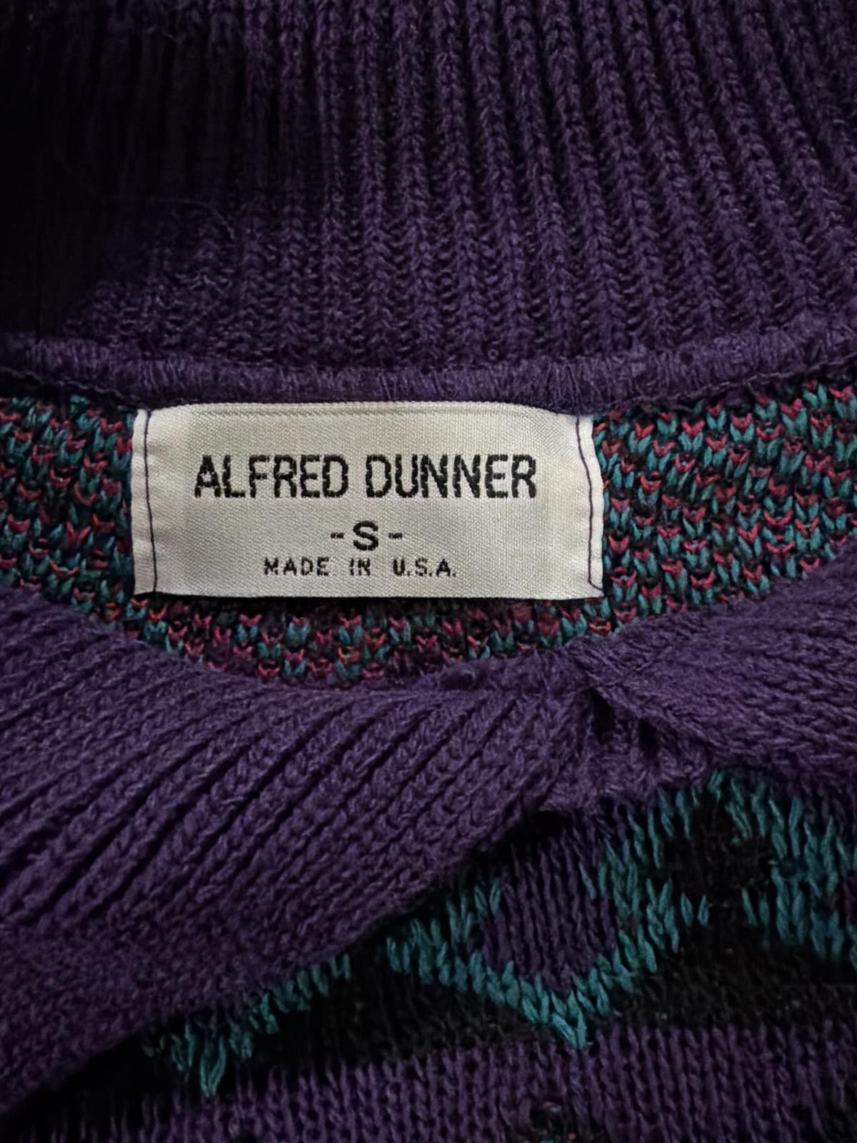 Other Vintage 90s Alfred Dunner Acrylic Knit Polo Sweater AOP Size S / US 4 / IT 40 - 3 Thumbnail