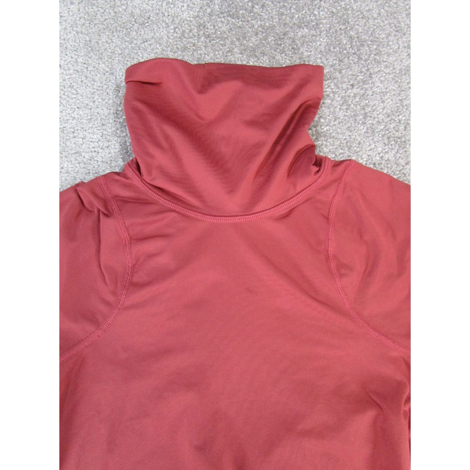 Nike VINTAGE Nike Sweater Shirt Women's L Red Dri-Fit Pullover High Neck Activewear Sweatshirt Mens Womens Size L / US 10 / IT 46 - 2 Thumbnail