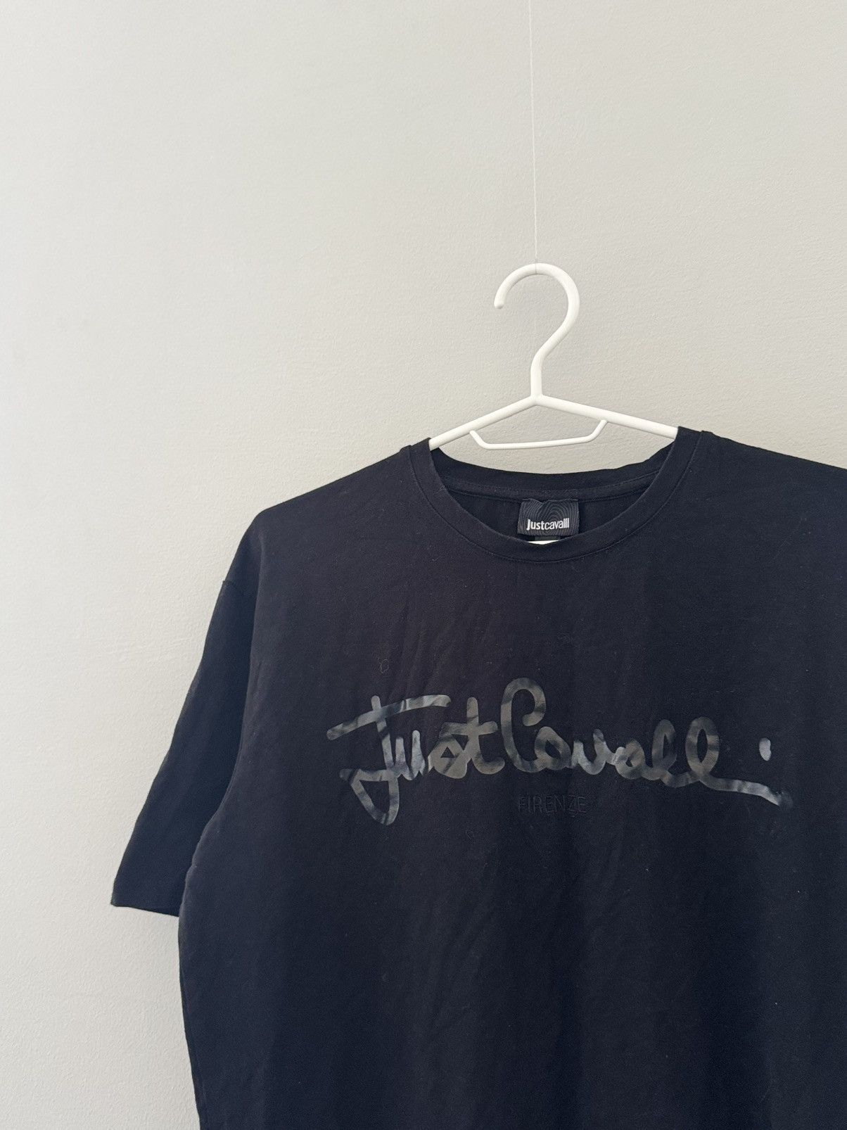 Just Cavalli × Roberto Cavalli × Vintage Just Cavalli Big Logo T-Shirt Size XXL / US 16-18 / IT 52-54 - 2 Thumbnail