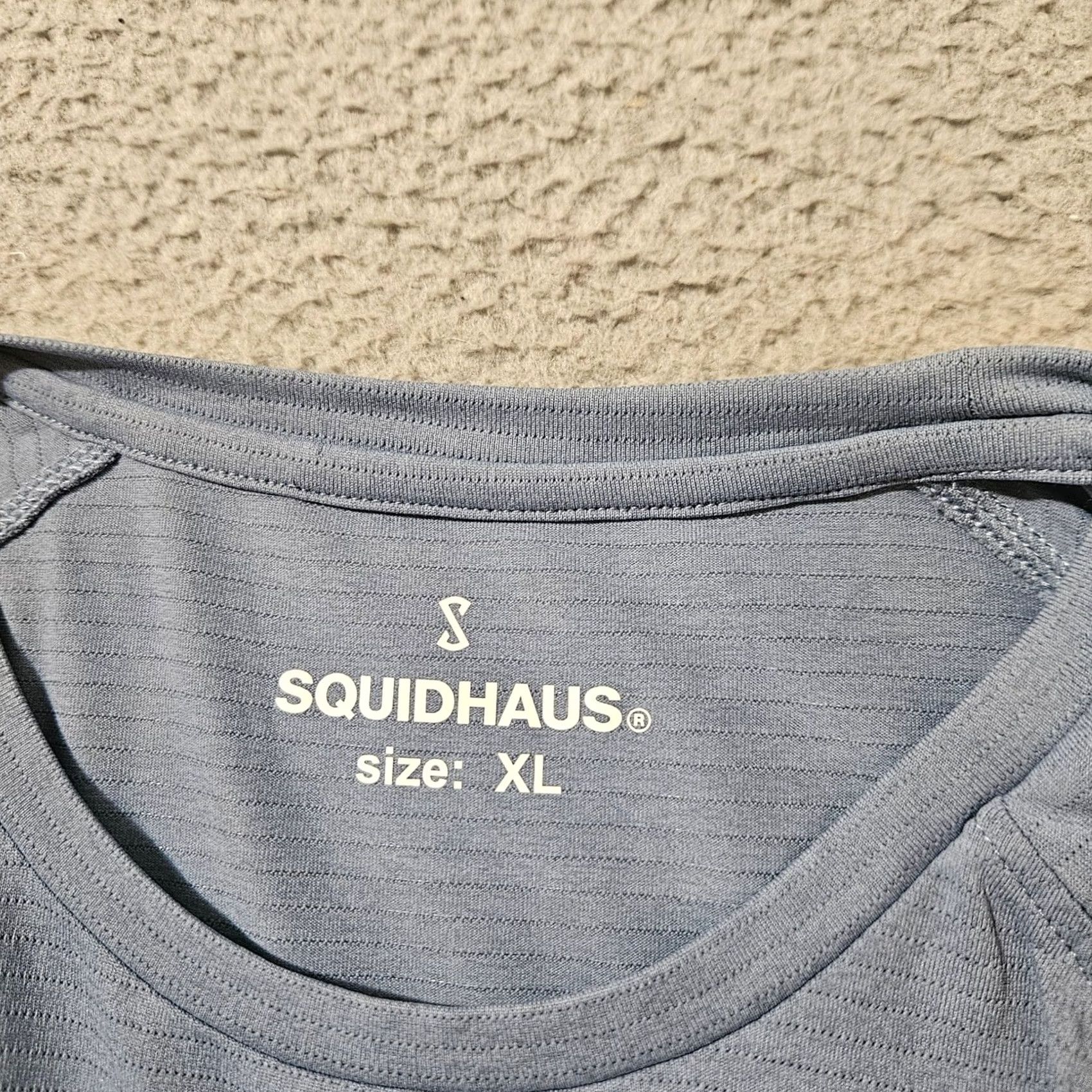 Vintage Squidhaus Shirt Mens XL Blue Long Sleeve Performance Gym Active NWT Size US XL / EU 56 / 4 - 4 Thumbnail