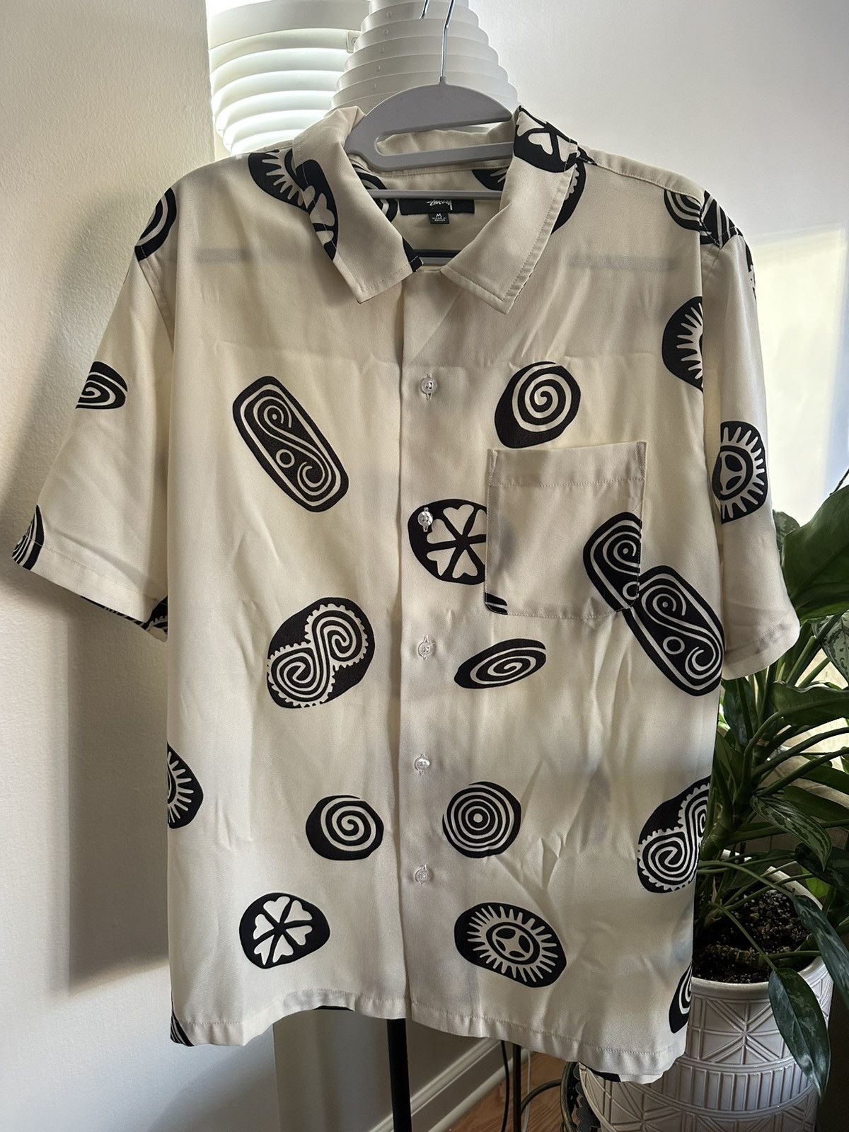 Stussy Stüssy Icon Pattern Shirt ‘Off White’ Size US M / EU 48-50 / 2 - 1 Thumbnail