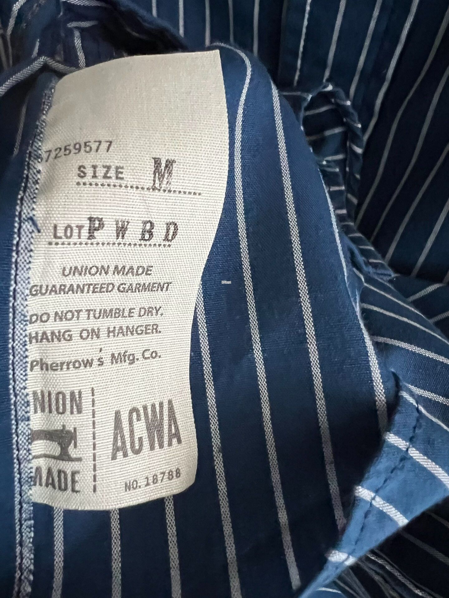 Pherrow's Pherrow’s Indigo Stripe Short Sleeve Work Shirt Size US M / EU 48-50 / 2 - 5 Thumbnail