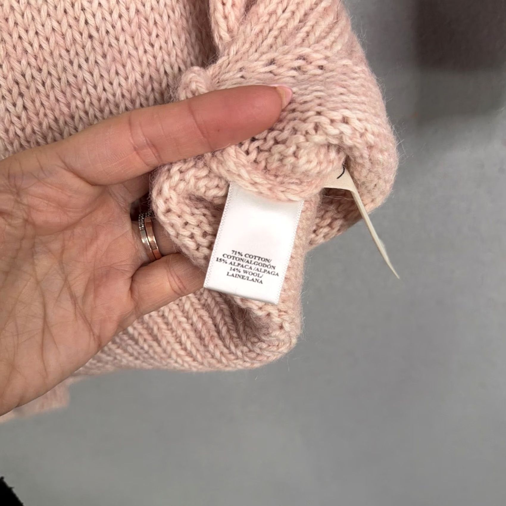 Ann Taylor Ann Taylor Sweater Womens XS Pink Cotton Alpaca Raglan Crew Knit Pullover Size XS / US 0-2 / IT 36-38 - 5 Thumbnail