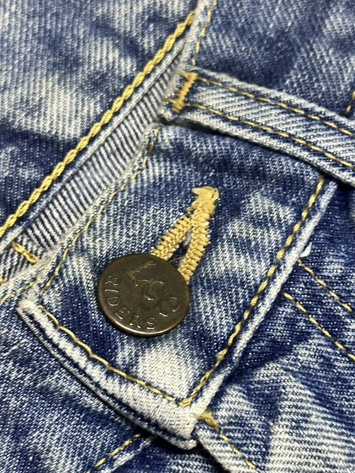 Lee Lee Rider Vintage Distressed Jean Straight Loose Style Faded Size US 28 / EU 44 - 7 Thumbnail