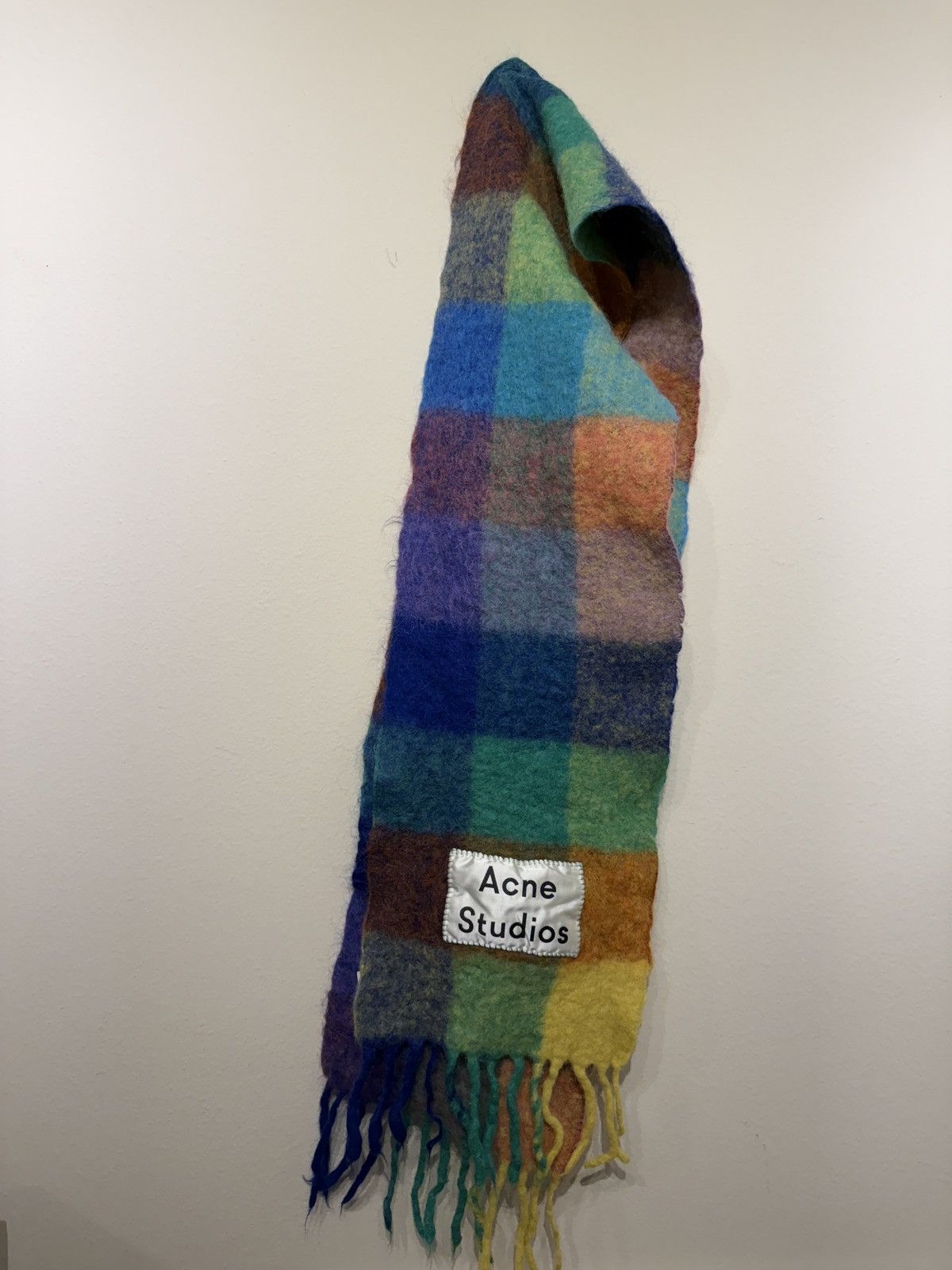 Acne Studios Acne Studio Mohair Checkered Scarf Size ONE SIZE - 1 Thumbnail