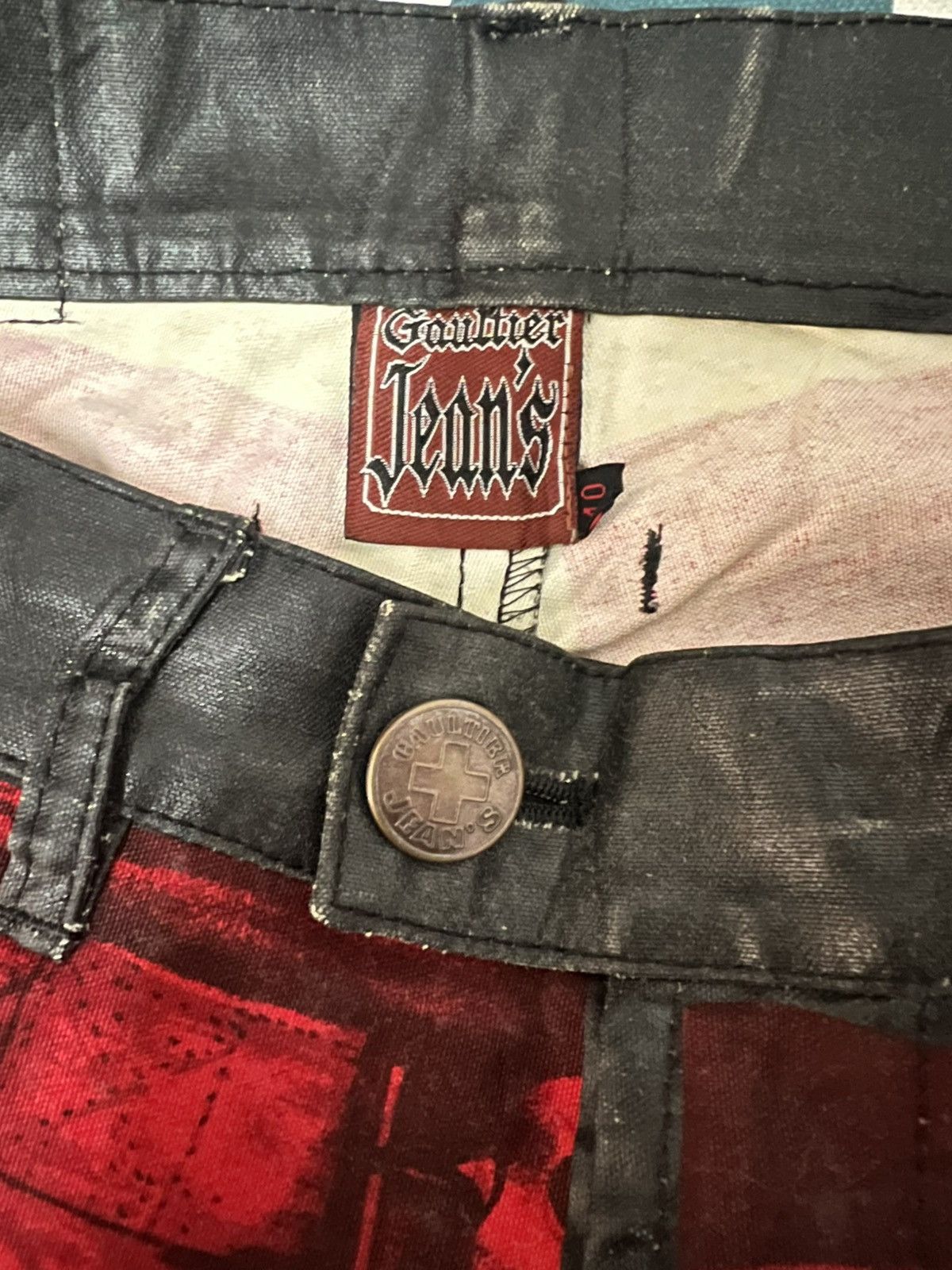 Jean Paul Gaultier Ss119 Jeans Paup Gaultier Trompe I’Oeil Biker Coating Pants Size 28" / US 6 / IT 42 - 3 Thumbnail