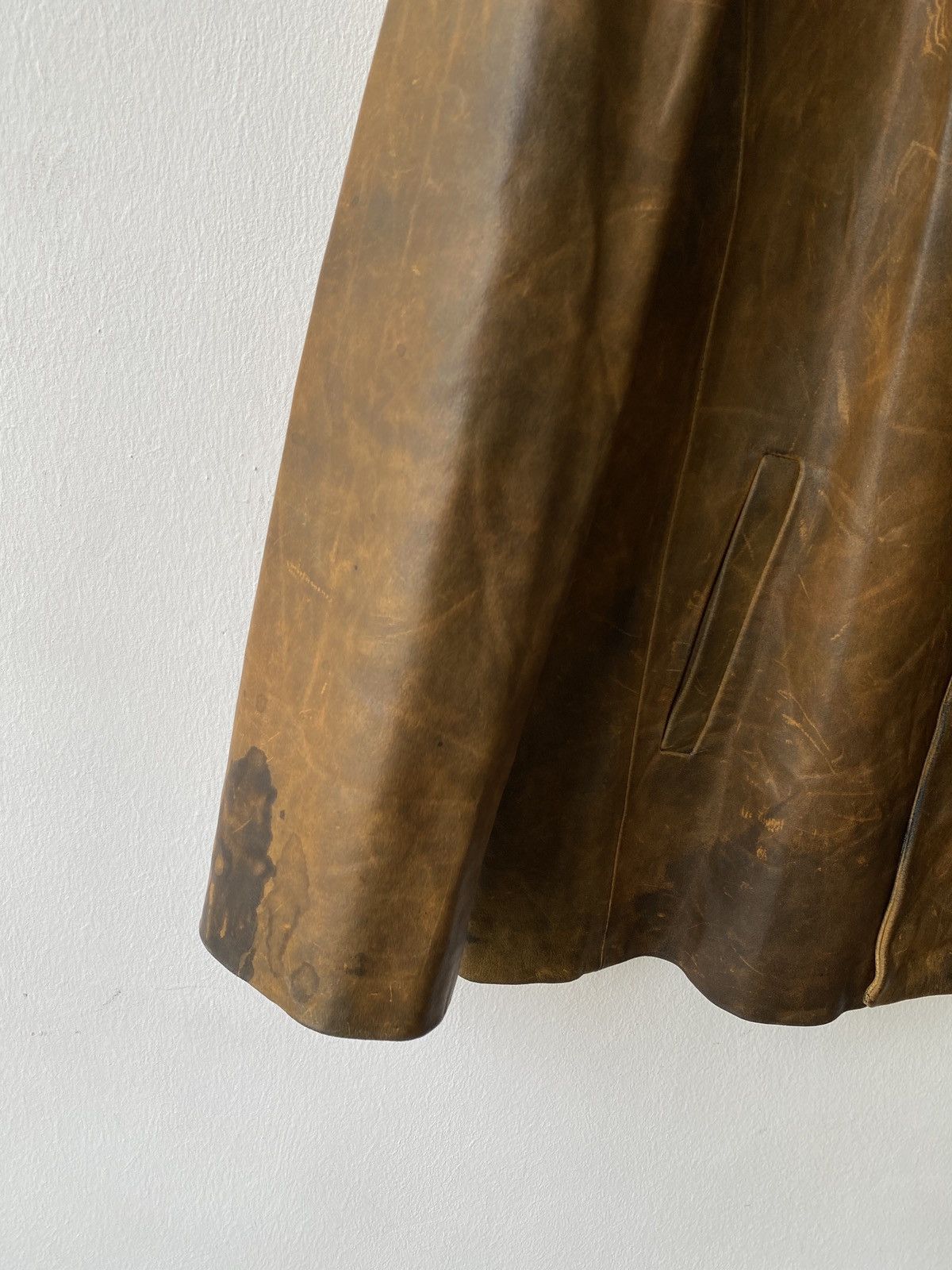 Vera Pelle Vintage Vera Pelle Lorenz Leather Firenze Patina Jacket Size US L / EU 52-54 / 3 - 6 Thumbnail
