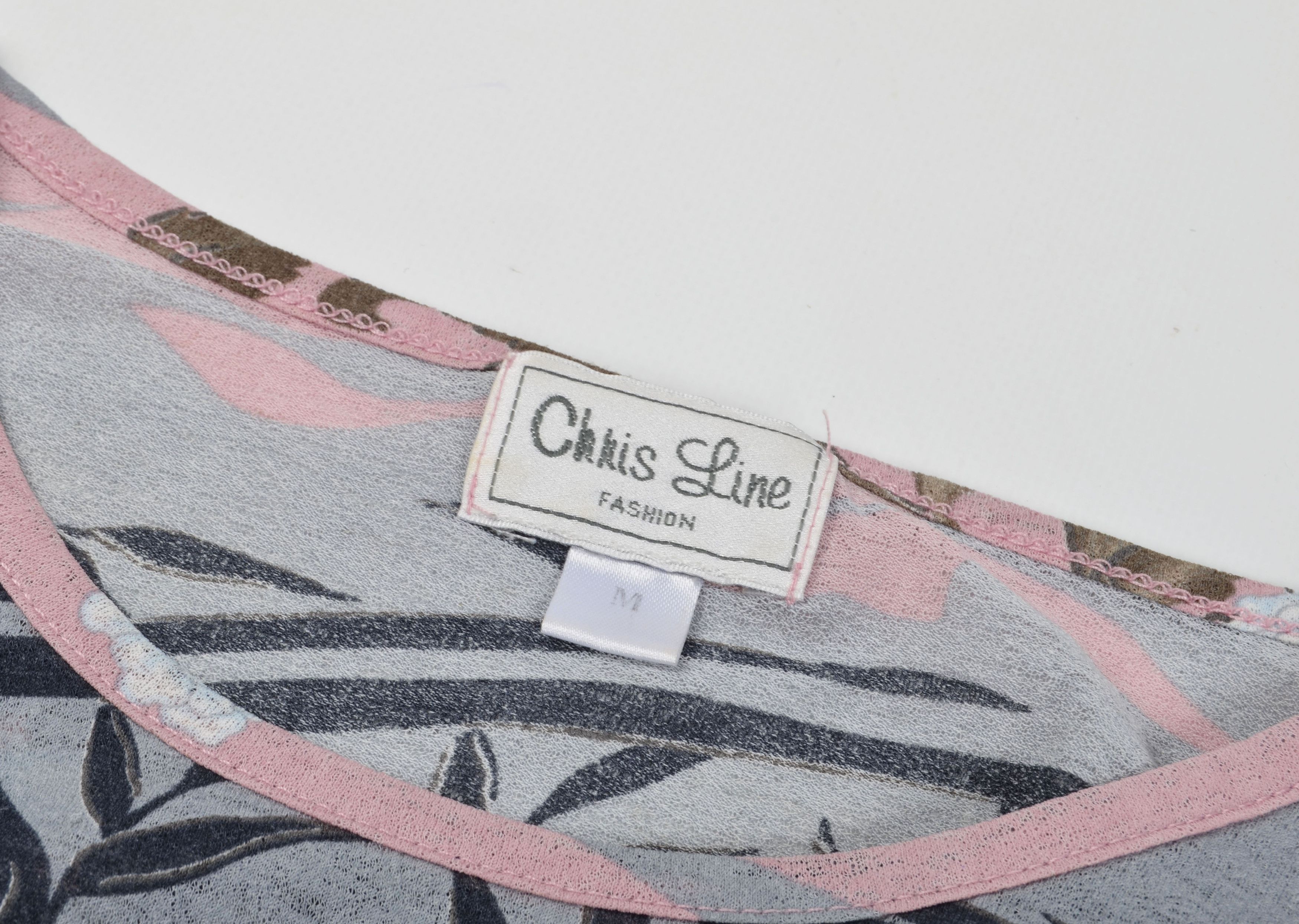 Other Chris Line Y2K Sheer Mesh Floral Boho Print Top Blouse Size M / US 6-8 / IT 42-44 - 6 Thumbnail
