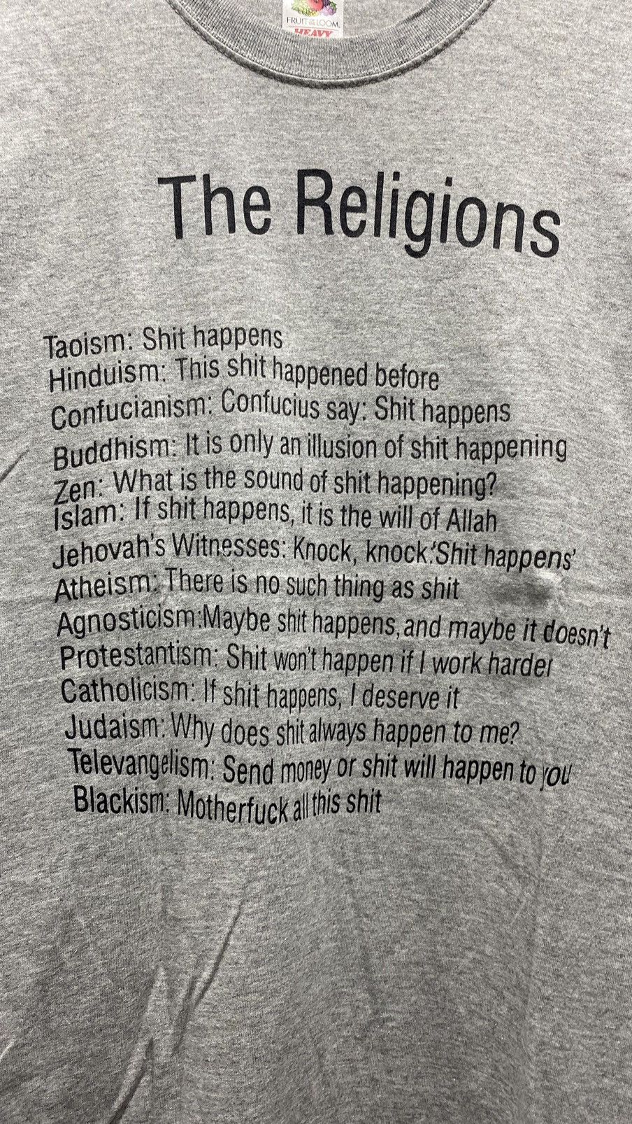 Vintage 💥Rare All Religion Poem Wording Size US S / EU 44-46 / 1 - 4 Thumbnail