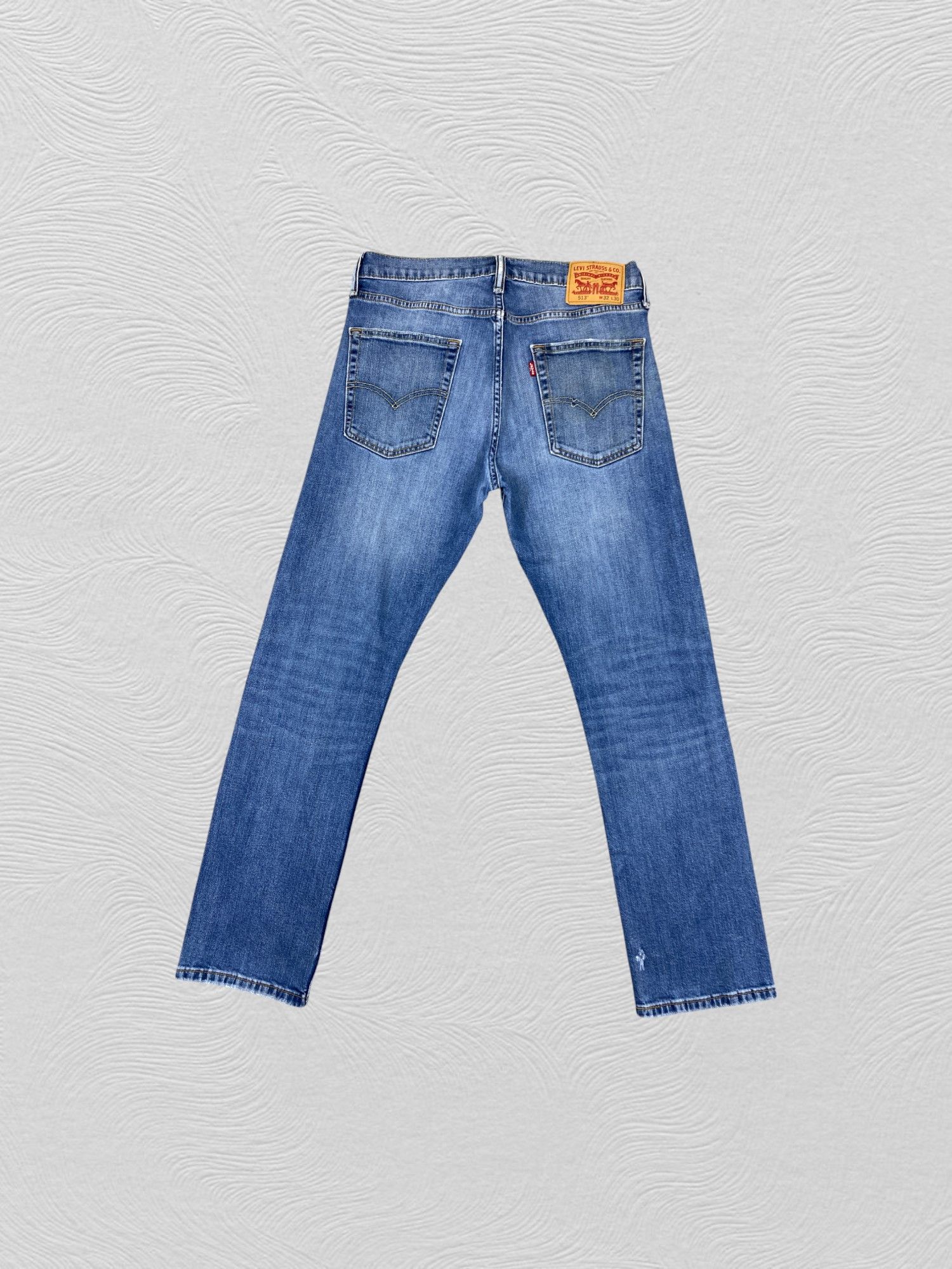 Distressed Blue Levi's 513 Jeans 32x29.5 Denim -SJ123