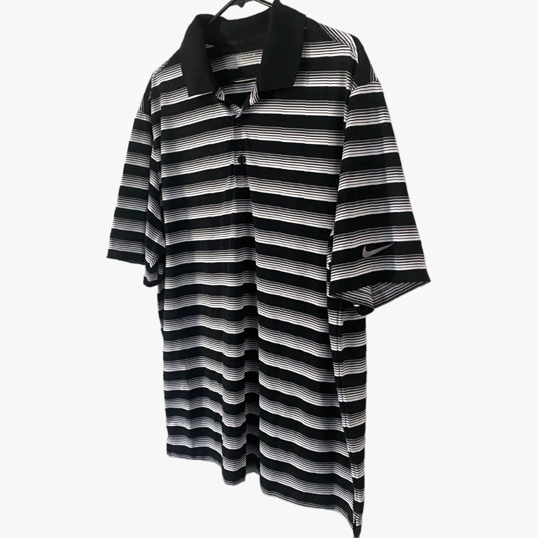 Nike Nike Golf Tech Vent Polo Shirt Mens XL Black White Stripe Standard Fit Shirt Size US XL / EU 56 / 4 - 2 Thumbnail