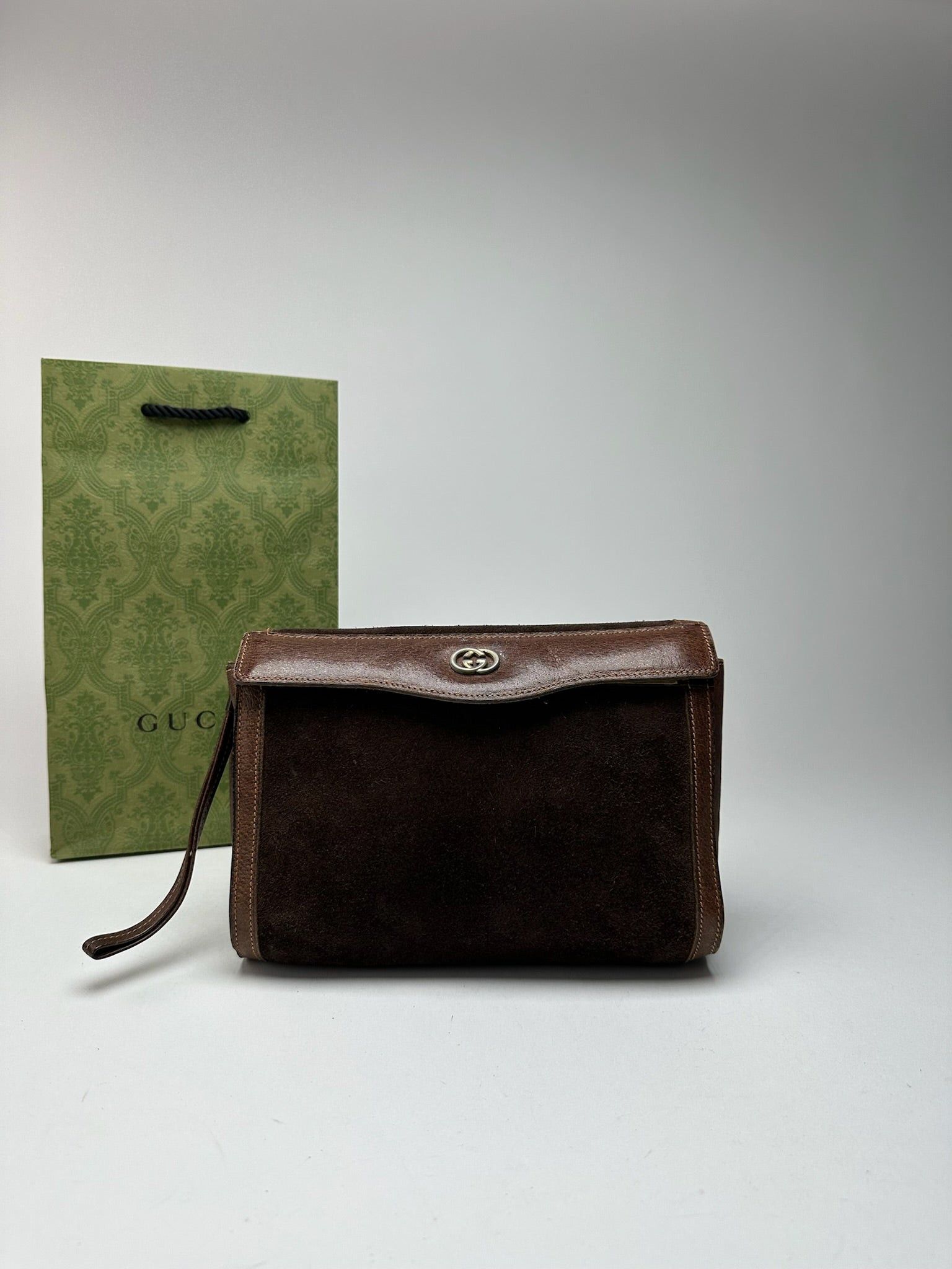 Gucci Vintage Leather Clutch brown Size ONE SIZE - 1 Thumbnail