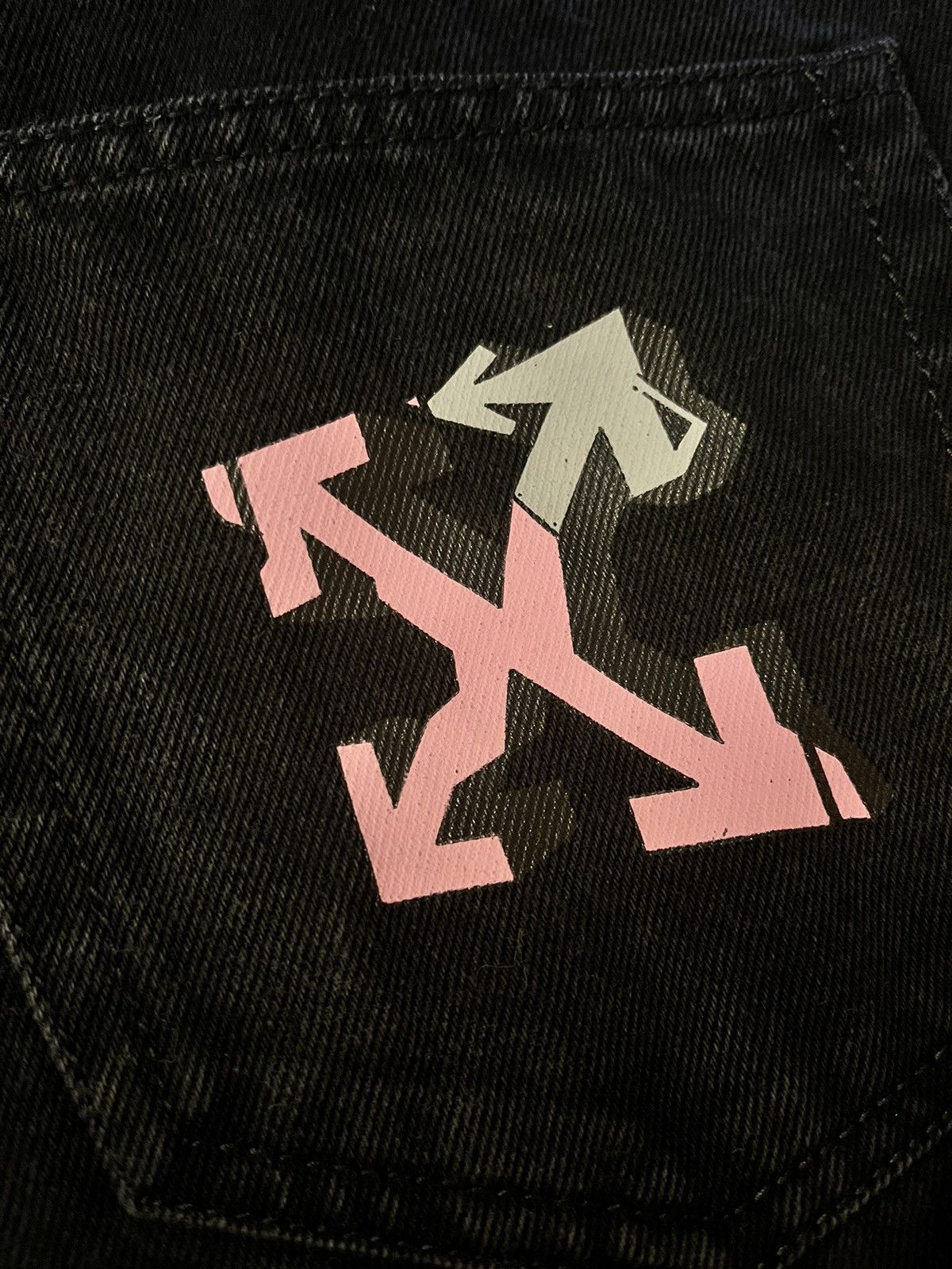 Off-White Off White Black denim logo Jeans Size US 36 / EU 52 - 4 Thumbnail