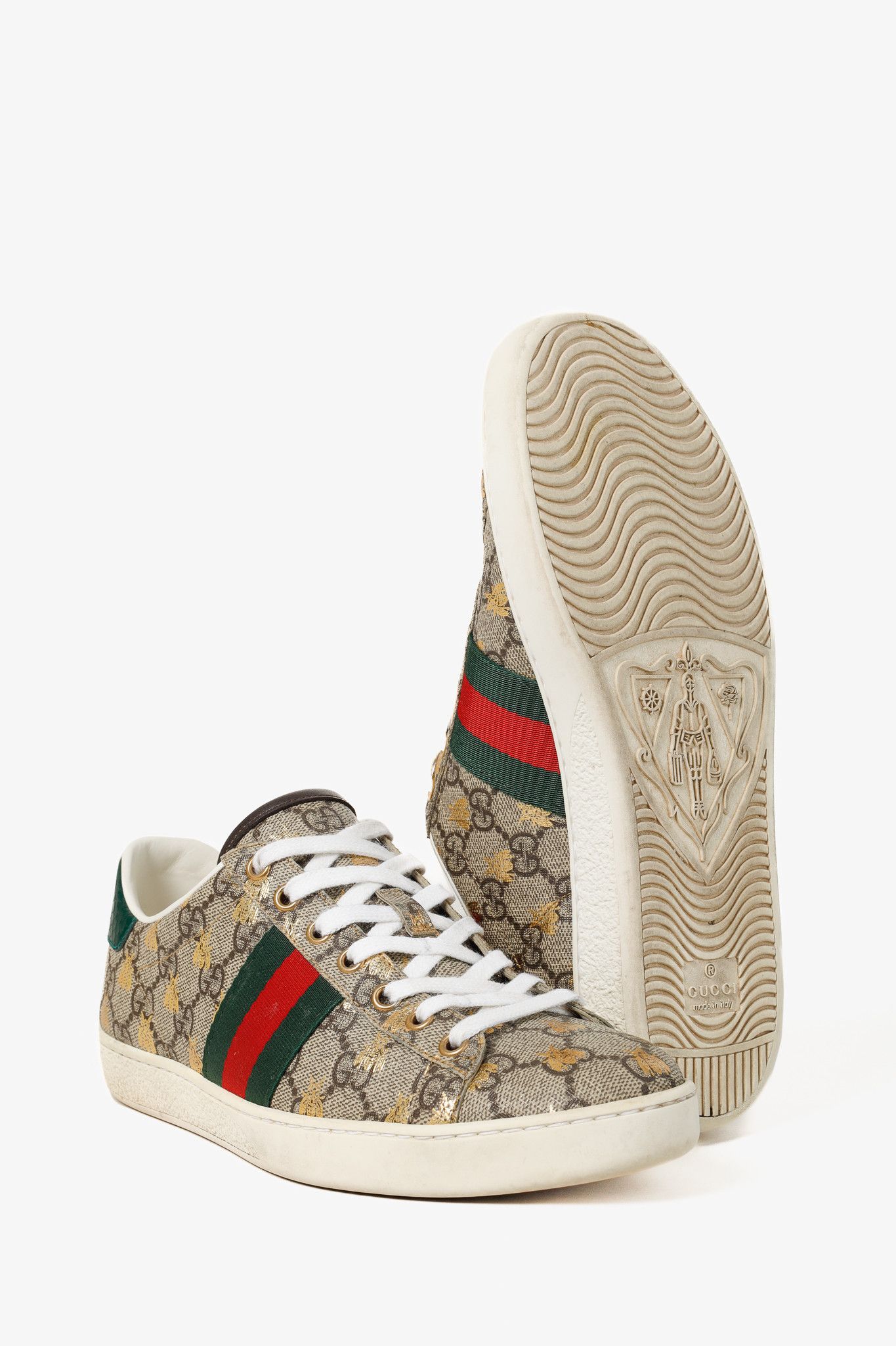 Gucci Gucci Womens Ace GG Logo Supreme Golden 'Bees' Trainers Size US 7 / IT 37 - 4 Thumbnail