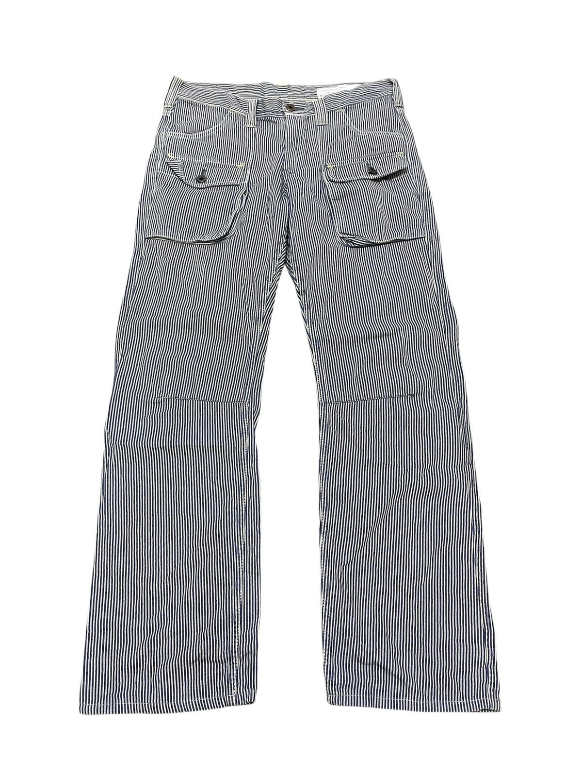 Japanese Brand Jepanes Brand x Studio Ecru Bush Pants Denim Hickory Size US 33 - 1 Thumbnail