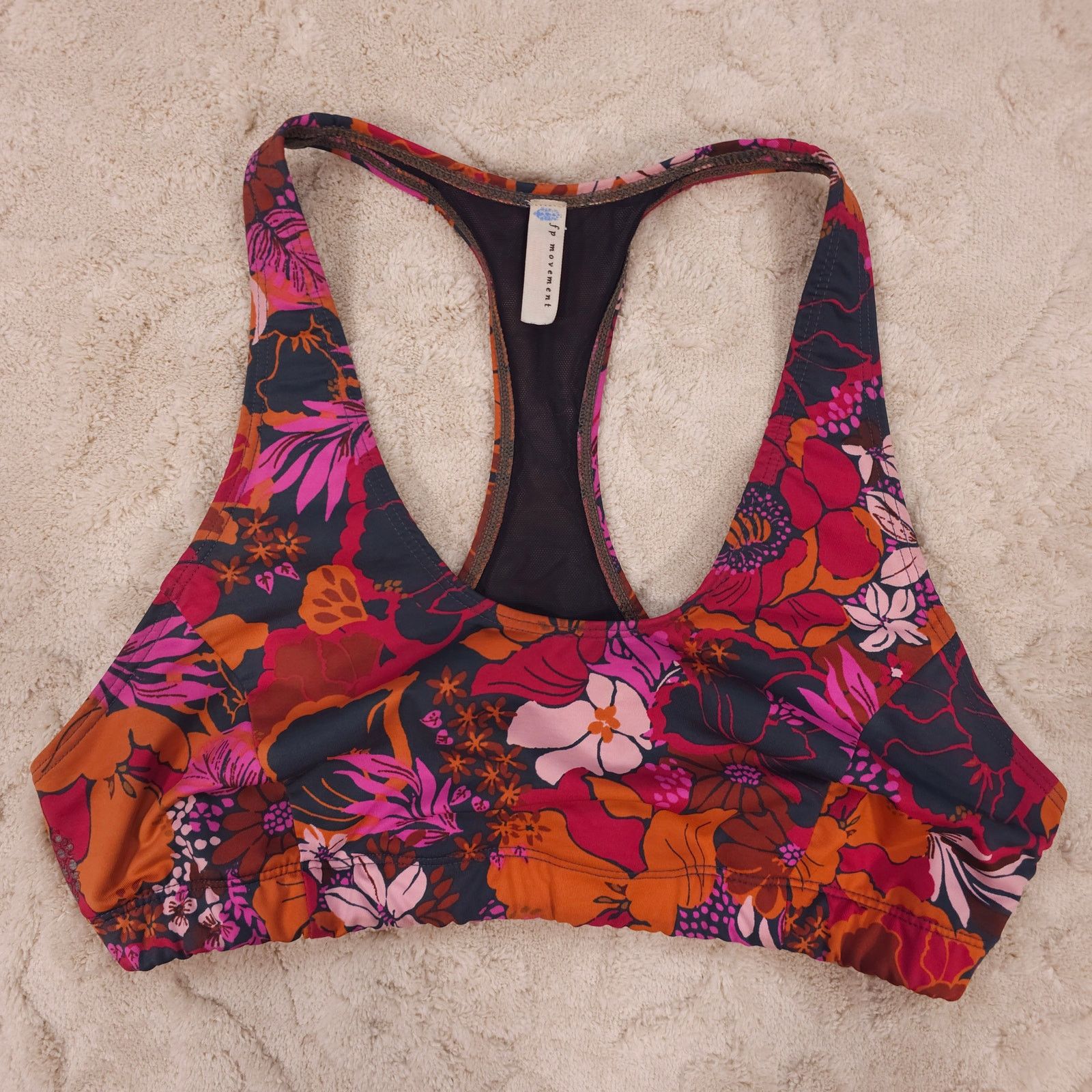 Free People FP Movement Free Love Floral Sports Bra Sz Small Size ONE SIZE - 5 Thumbnail