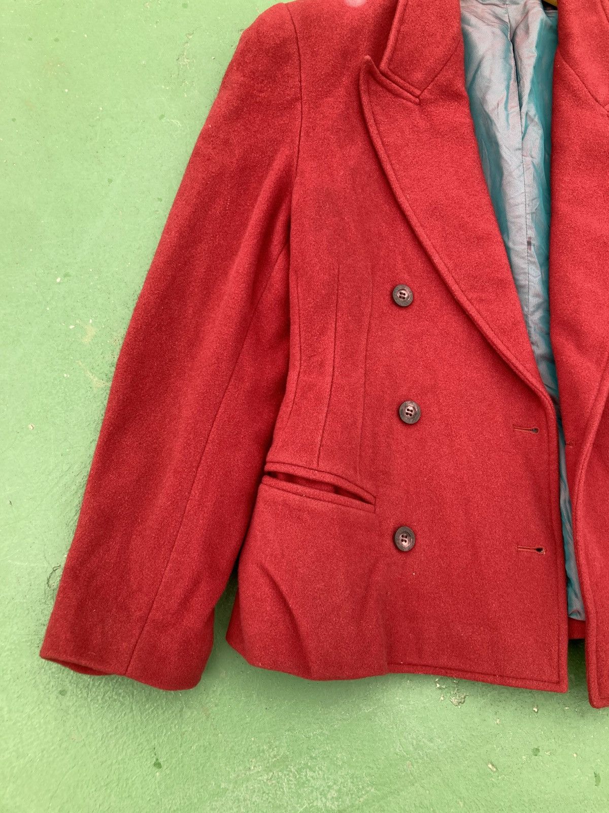 Japanese Brand Arrston Volaju Kohshin Satoh Avant Garde Red Wool Blazer Size M / US 6-8 / IT 42-44 - 5 Thumbnail