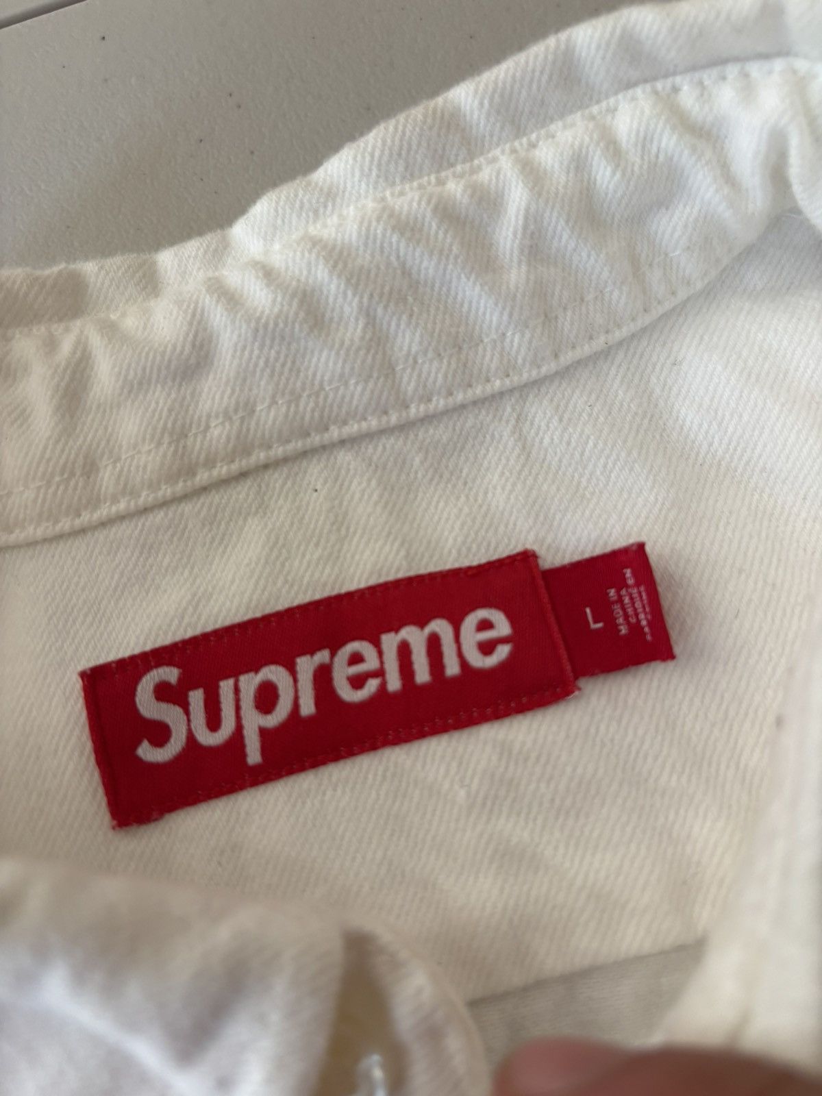 Supreme Supreme Small Box Logo Button Up Shirt White Size US L / EU 52-54 / 3 - 3 Thumbnail