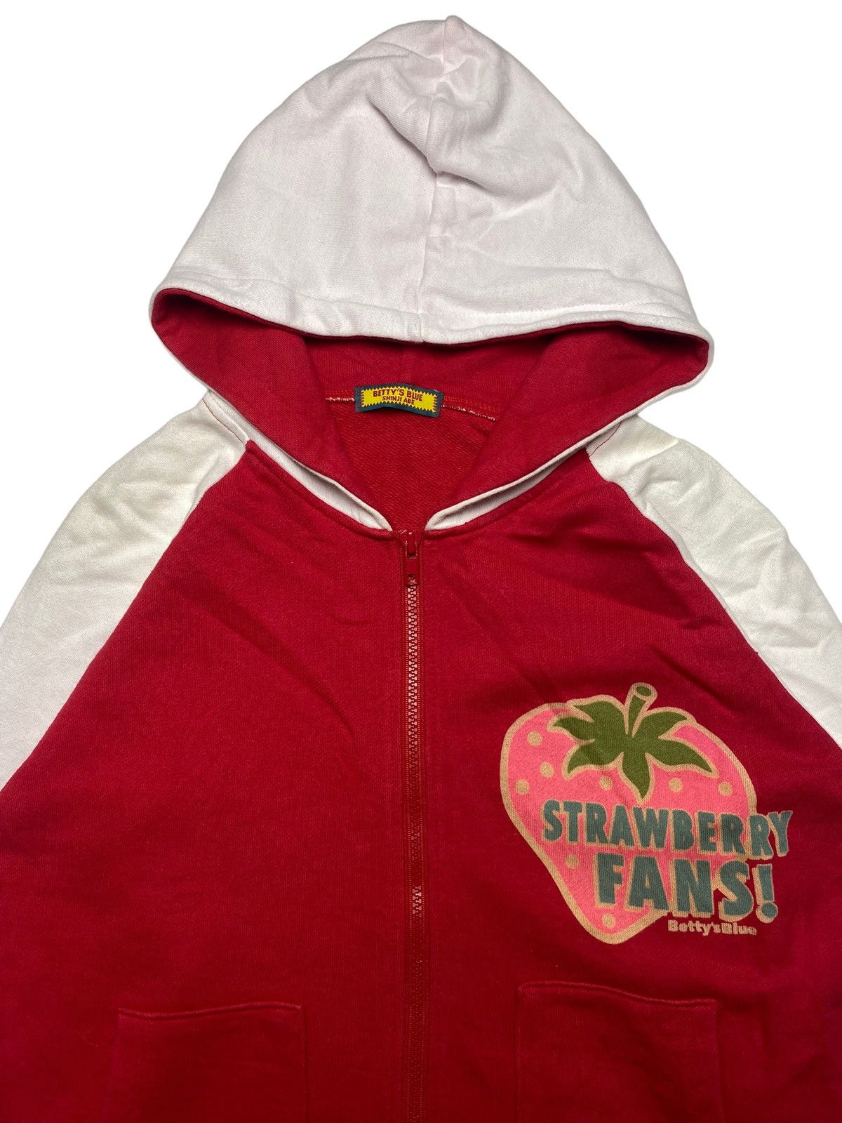 Angel Blue 2000s Bettys Blue - Strawberry Fan Zip Hoodie Size US L / EU 52-54 / 3 - 3 Thumbnail